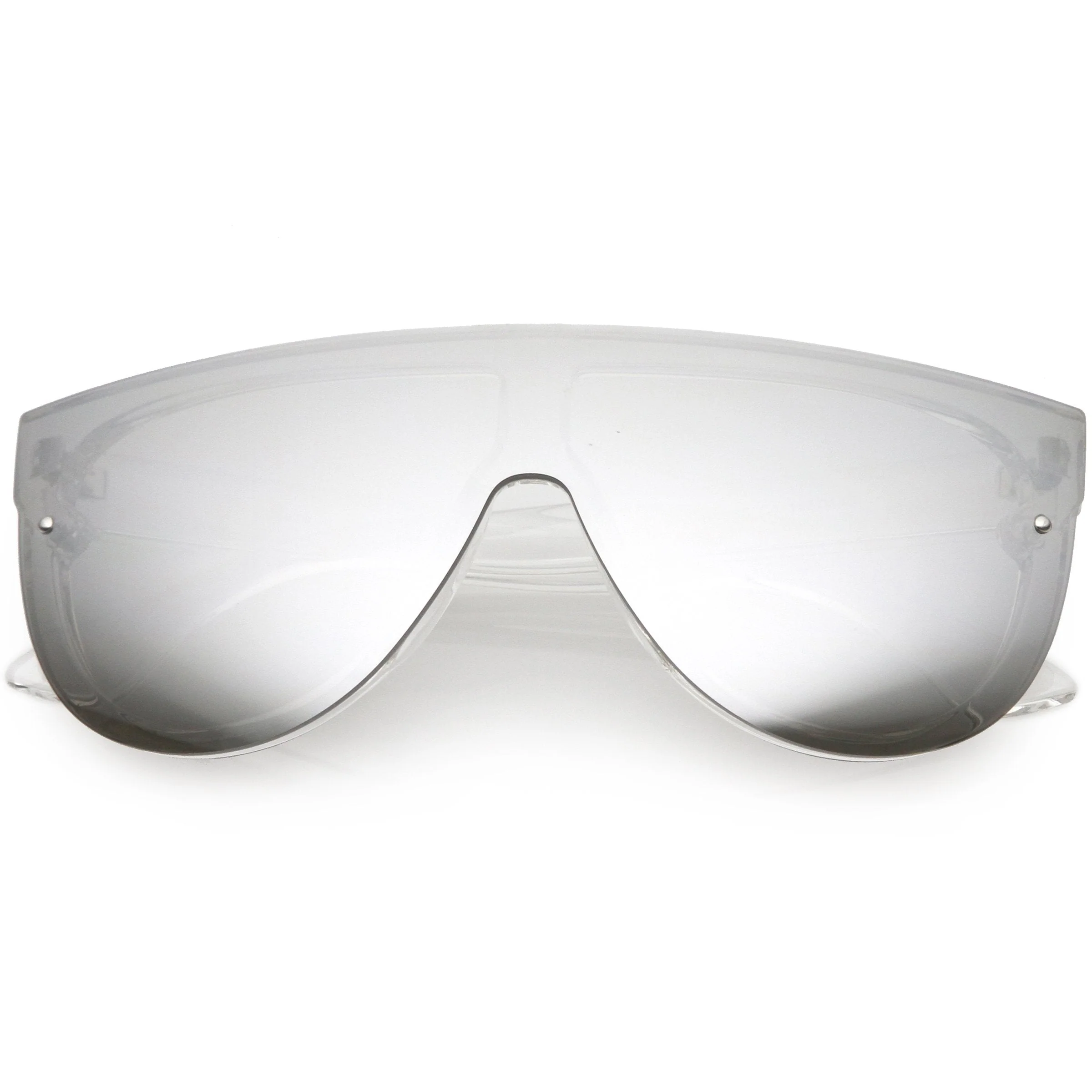 zeroUV Retro Modern Flat Top Mirror Lens Shield Aviator Sunglasses 9798 - Image 8