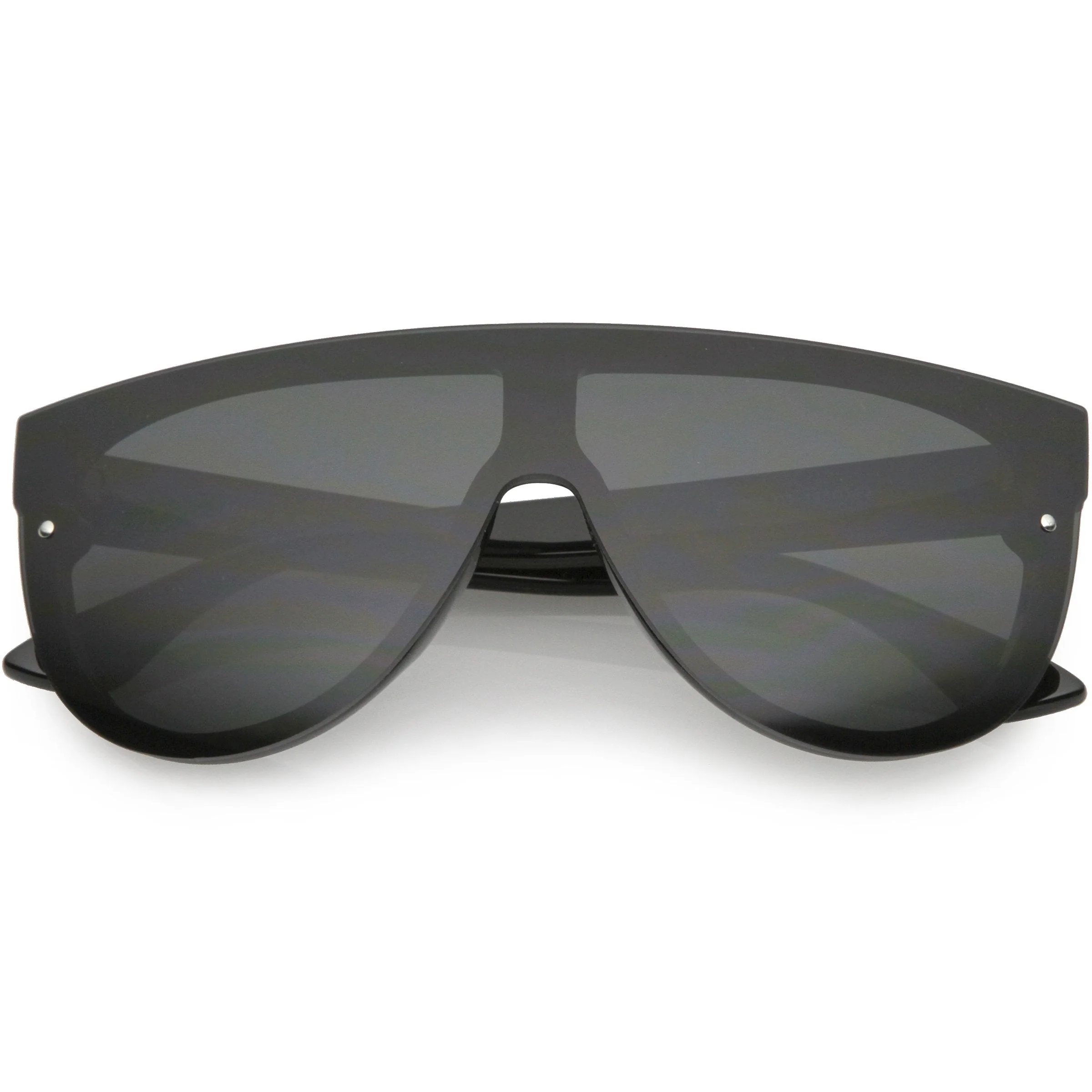 zeroUV Retro Modern Flat Top Mirror Lens Shield Aviator Sunglasses 9798 - Image 9