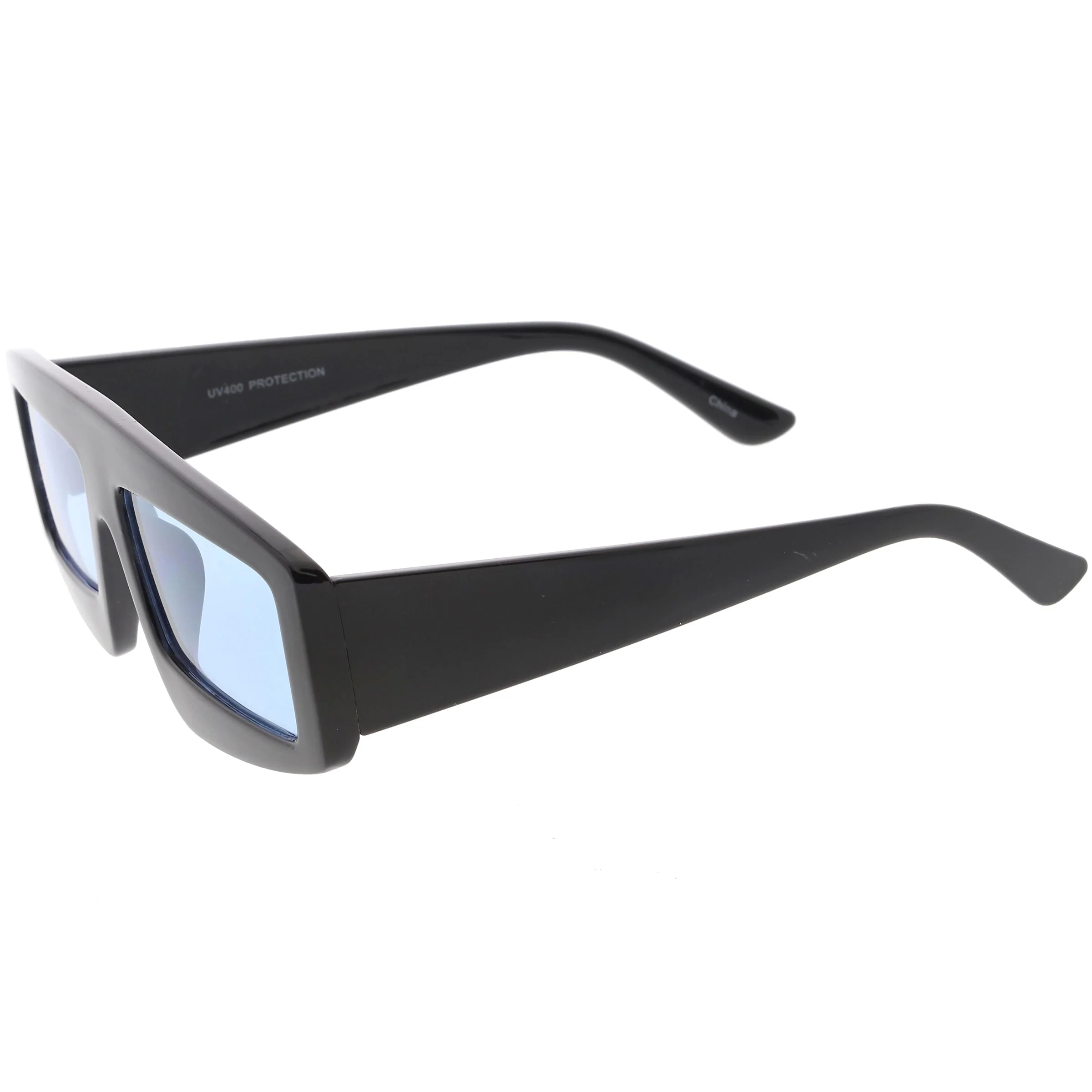 zeroUV Retro Modern Rectangle Flat Lens Color Tinted Sunglasses C747 - Image 10