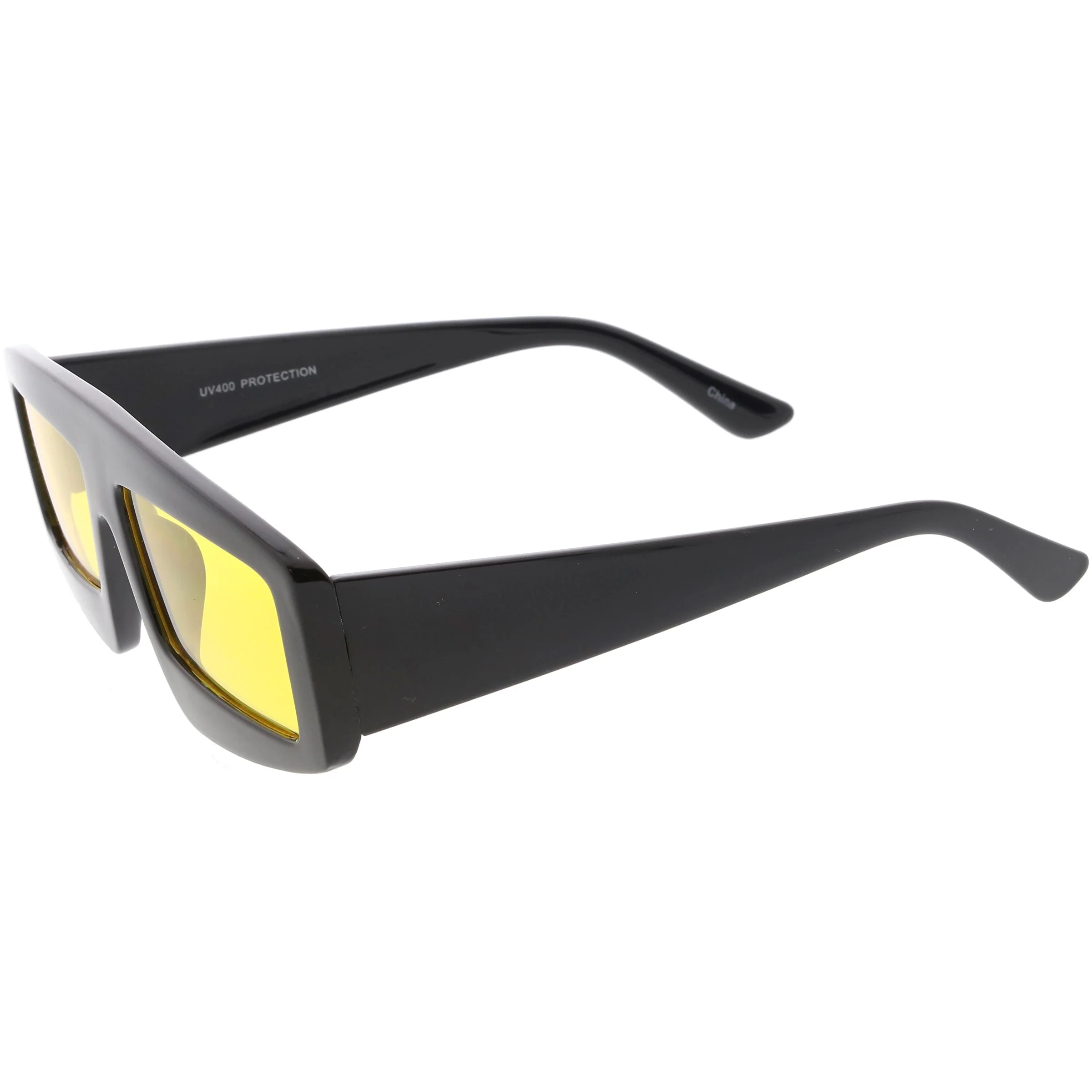 zeroUV Retro Modern Rectangle Flat Lens Color Tinted Sunglasses C747 - Image 15