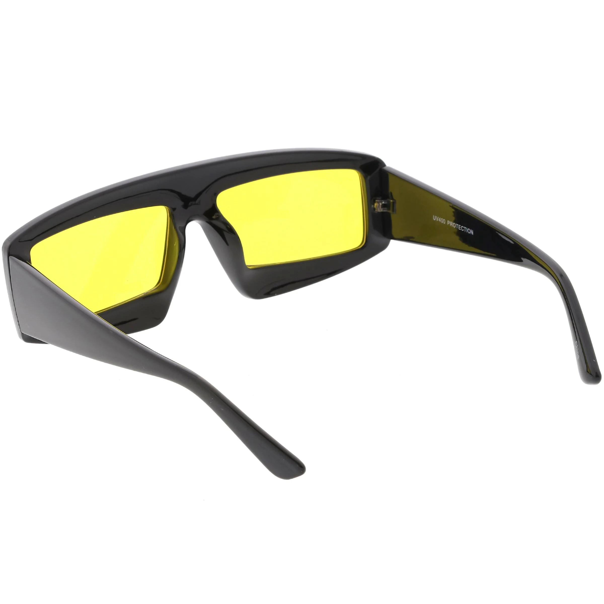 zeroUV Retro Modern Rectangle Flat Lens Color Tinted Sunglasses C747 - Image 16