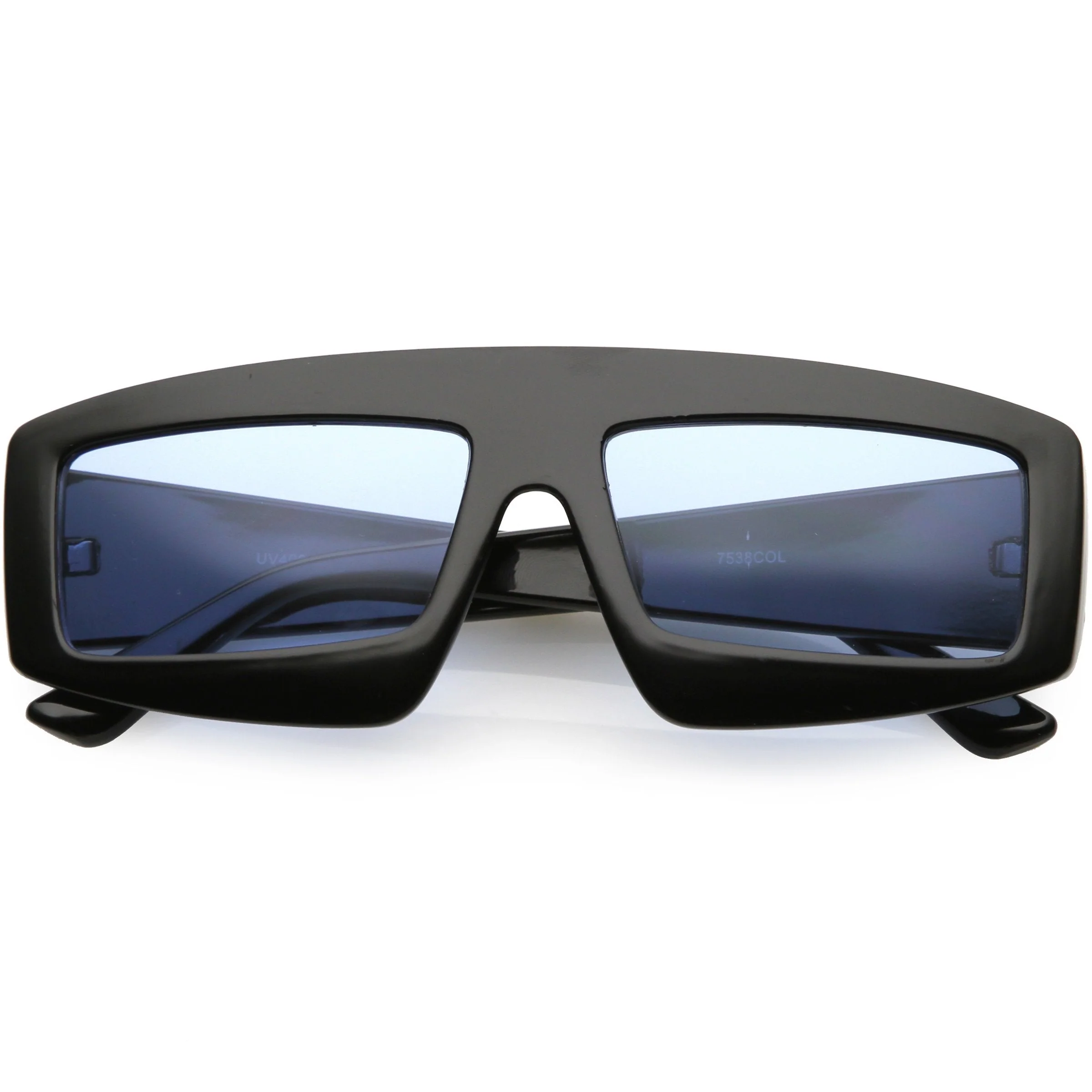 zeroUV Retro Modern Rectangle Flat Lens Color Tinted Sunglasses C747 - Image 8