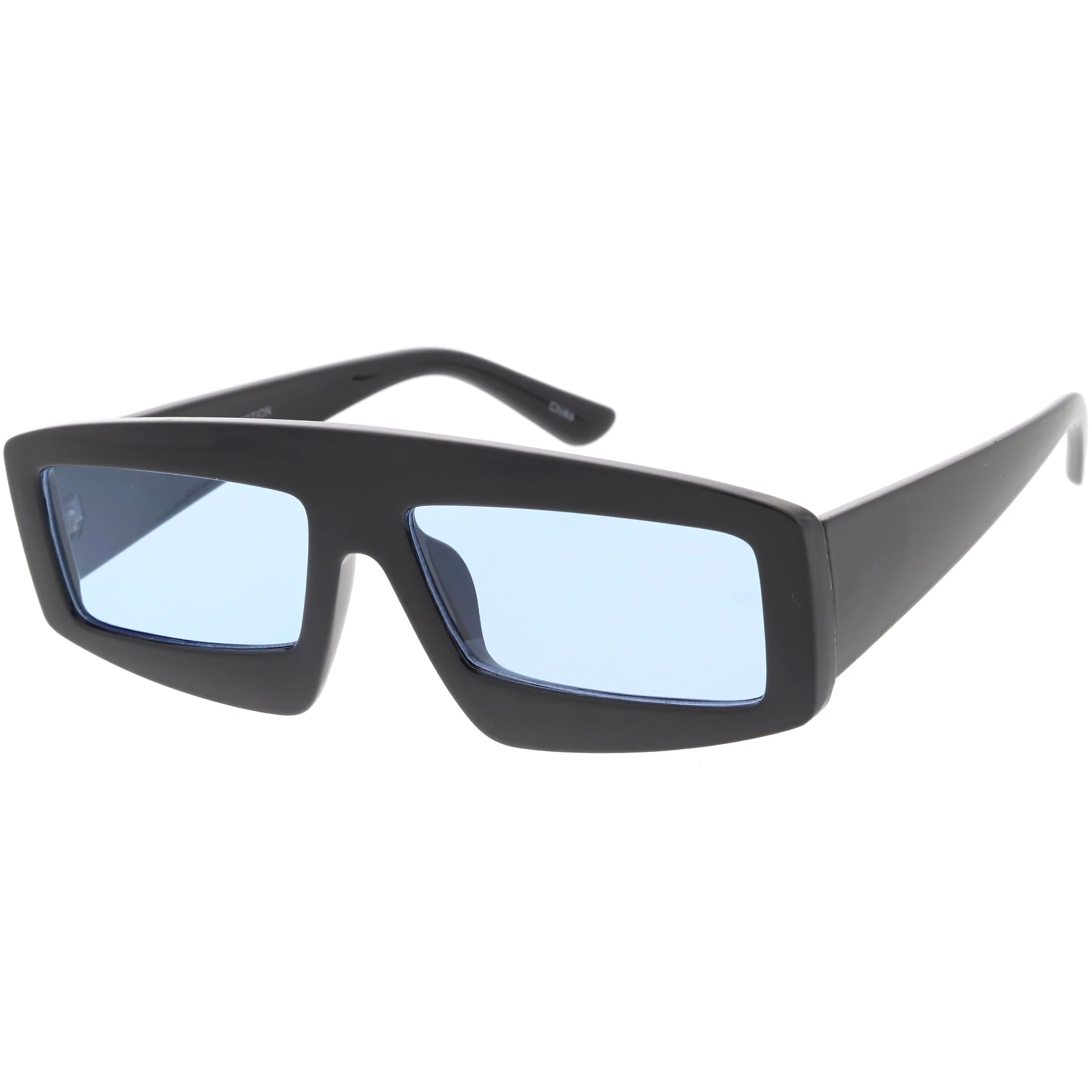 zeroUV Retro Modern Rectangle Flat Lens Color Tinted Sunglasses C747 - Image 9
