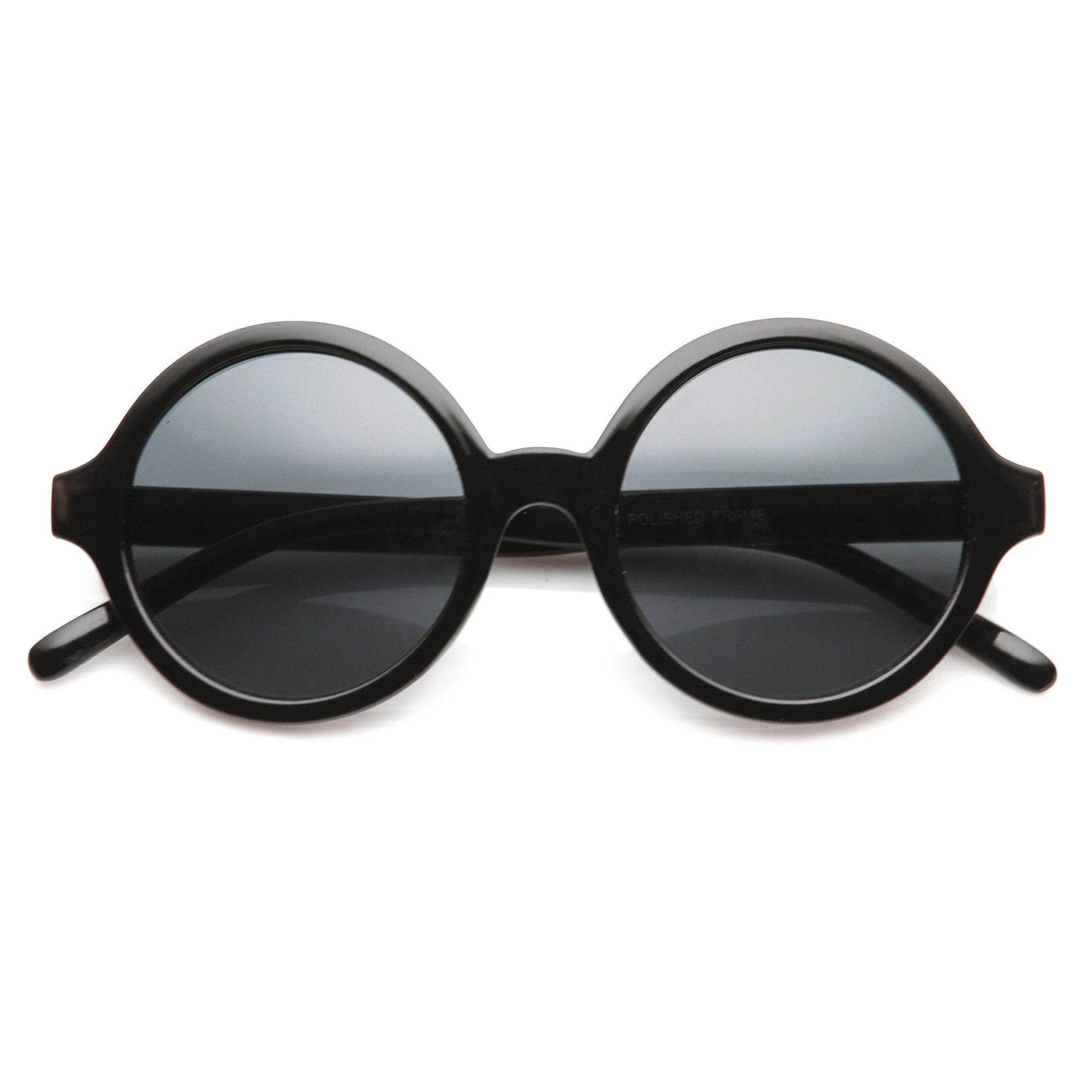 zeroUV Retro Sleek Large Round Fashion Sunglasses 8704 - Image 3