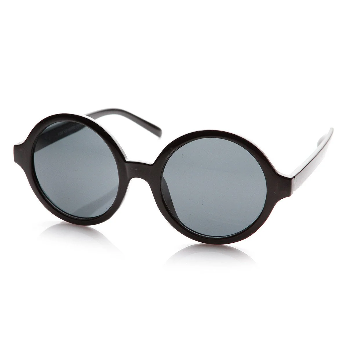 zeroUV Retro Sleek Large Round Fashion Sunglasses 8704 - Image 4