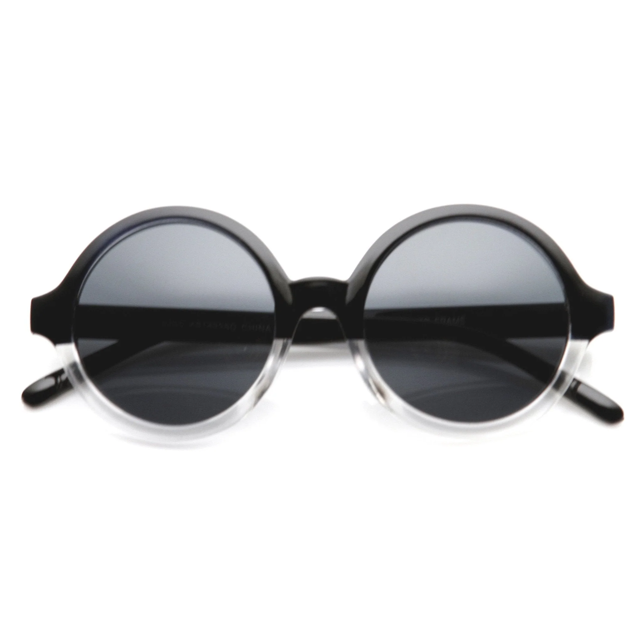 zeroUV Retro Sleek Large Round Fashion Sunglasses 8704 - Image 7