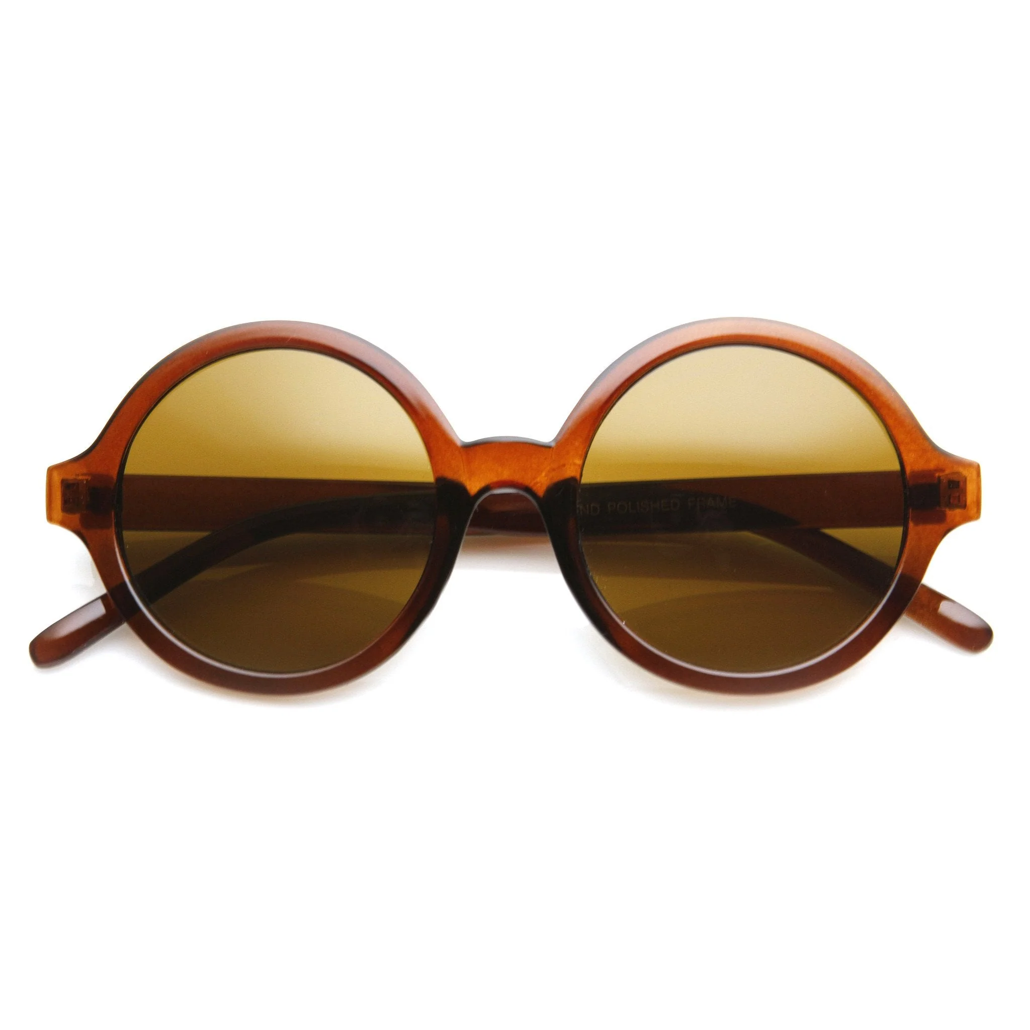 zeroUV Retro Sleek Large Round Fashion Sunglasses 8704 - Image 9