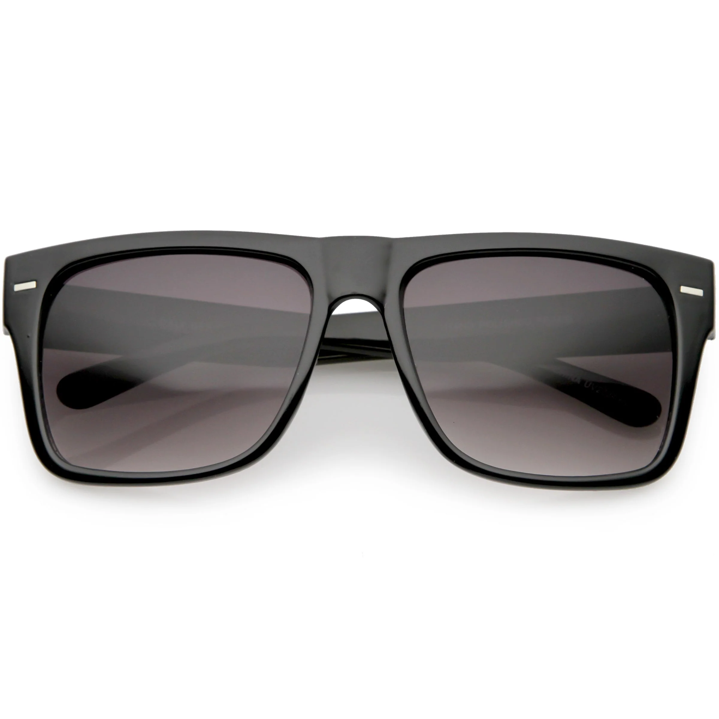 zeroUV Retro Square Neutral Colored Lens Horn Rimmed Sunglasses C785