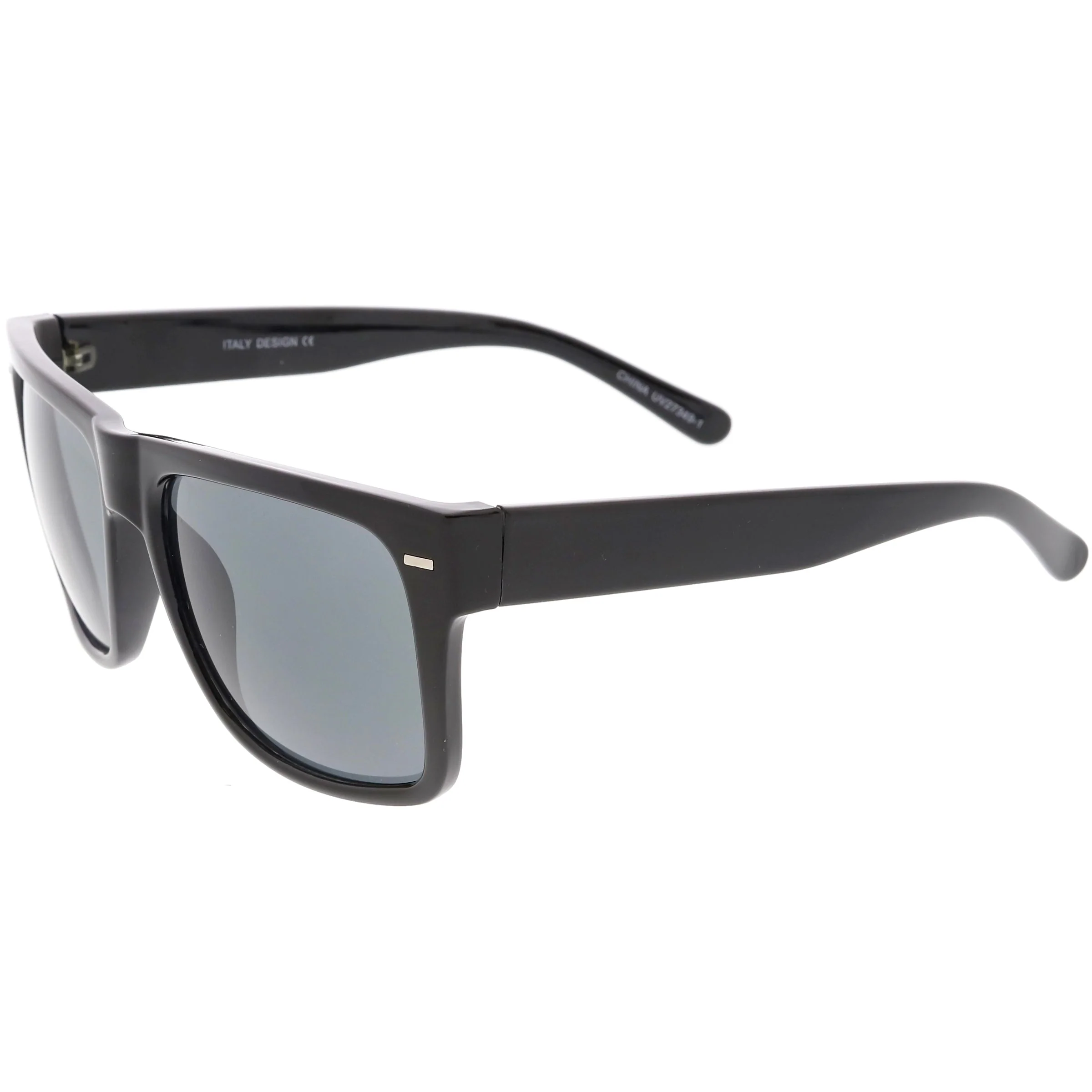 zeroUV Retro Square Neutral Colored Lens Horn Rimmed Sunglasses C785 - Image 17