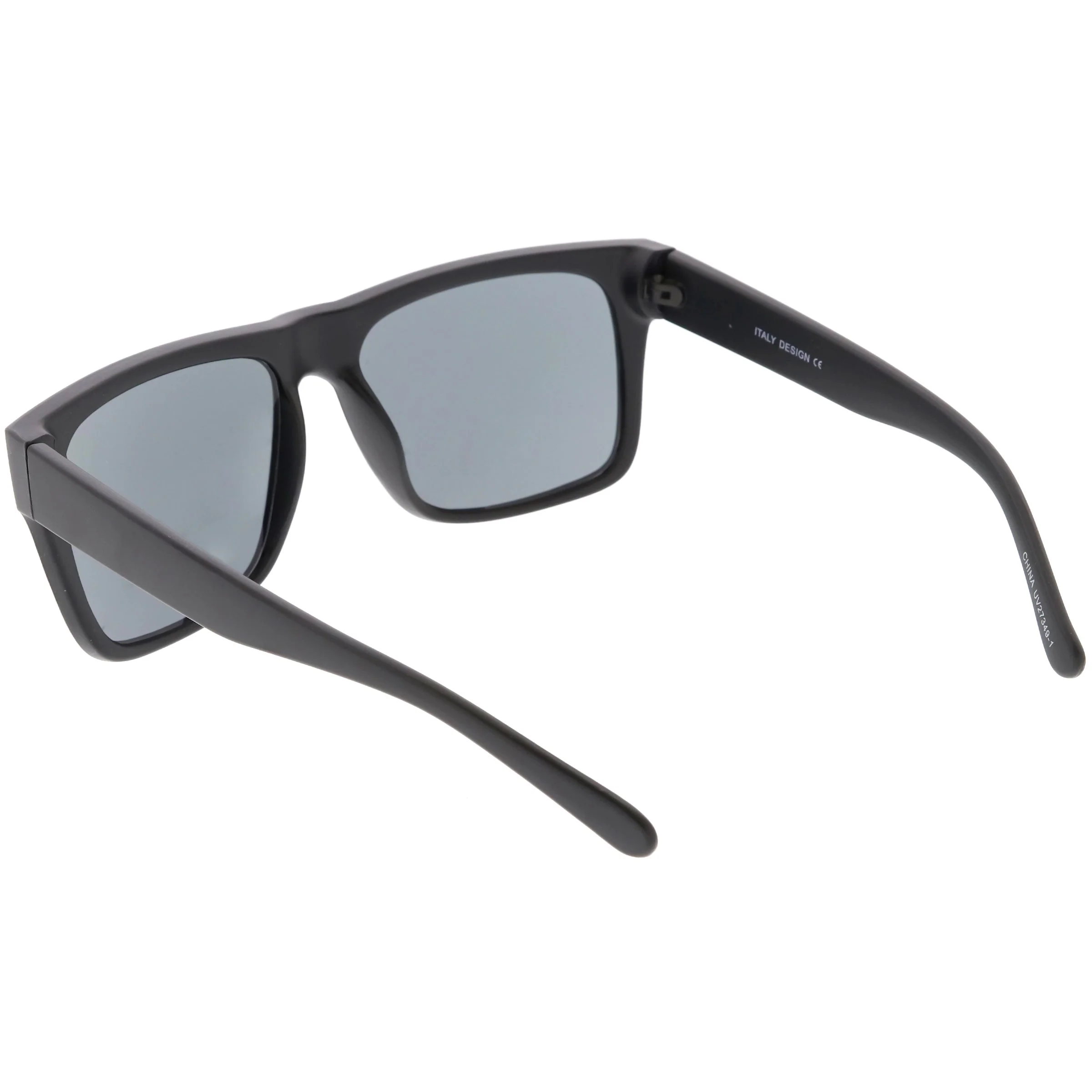 zeroUV Retro Square Neutral Colored Lens Horn Rimmed Sunglasses C785 - Image 18