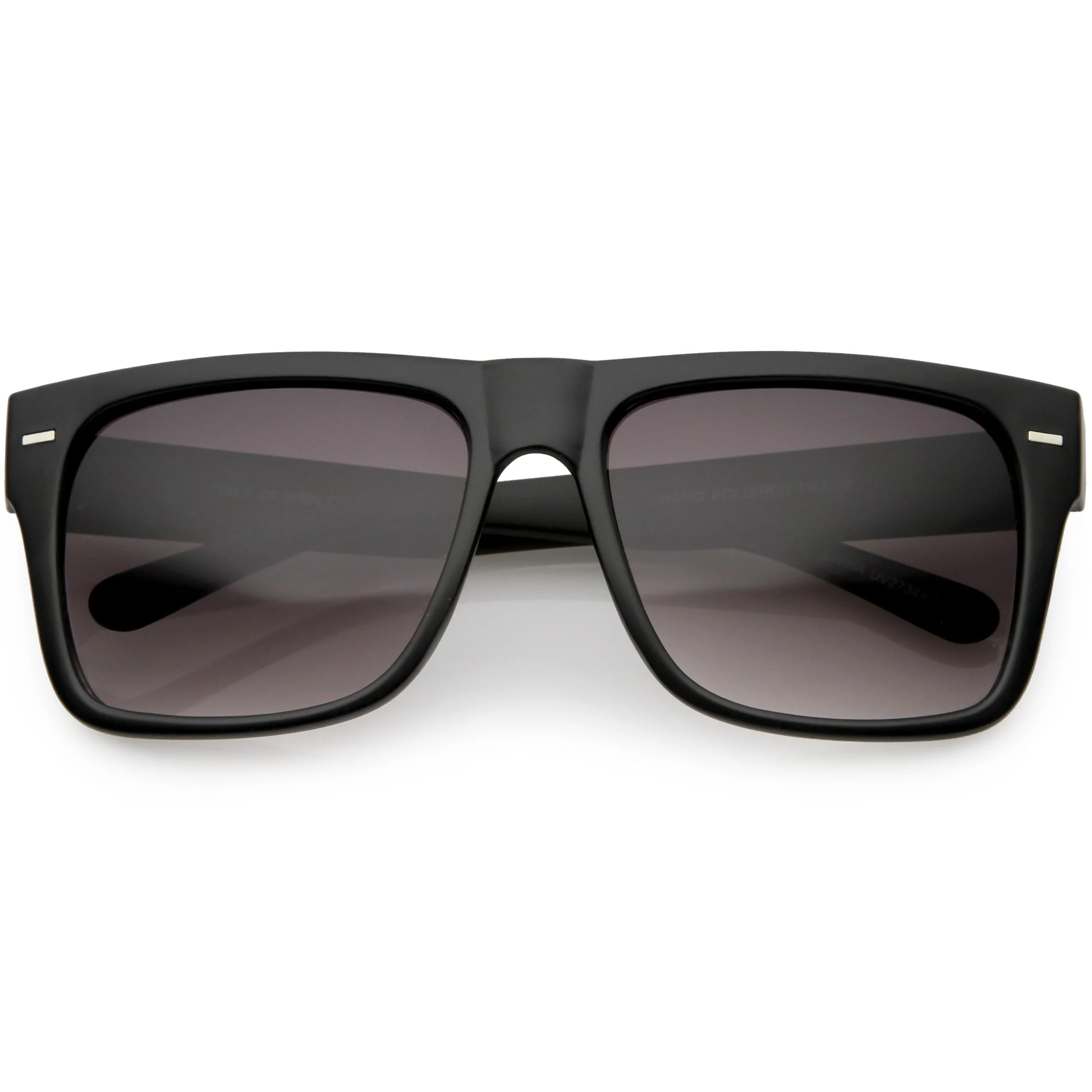 zeroUV Retro Square Neutral Colored Lens Horn Rimmed Sunglasses C785 - Image 7