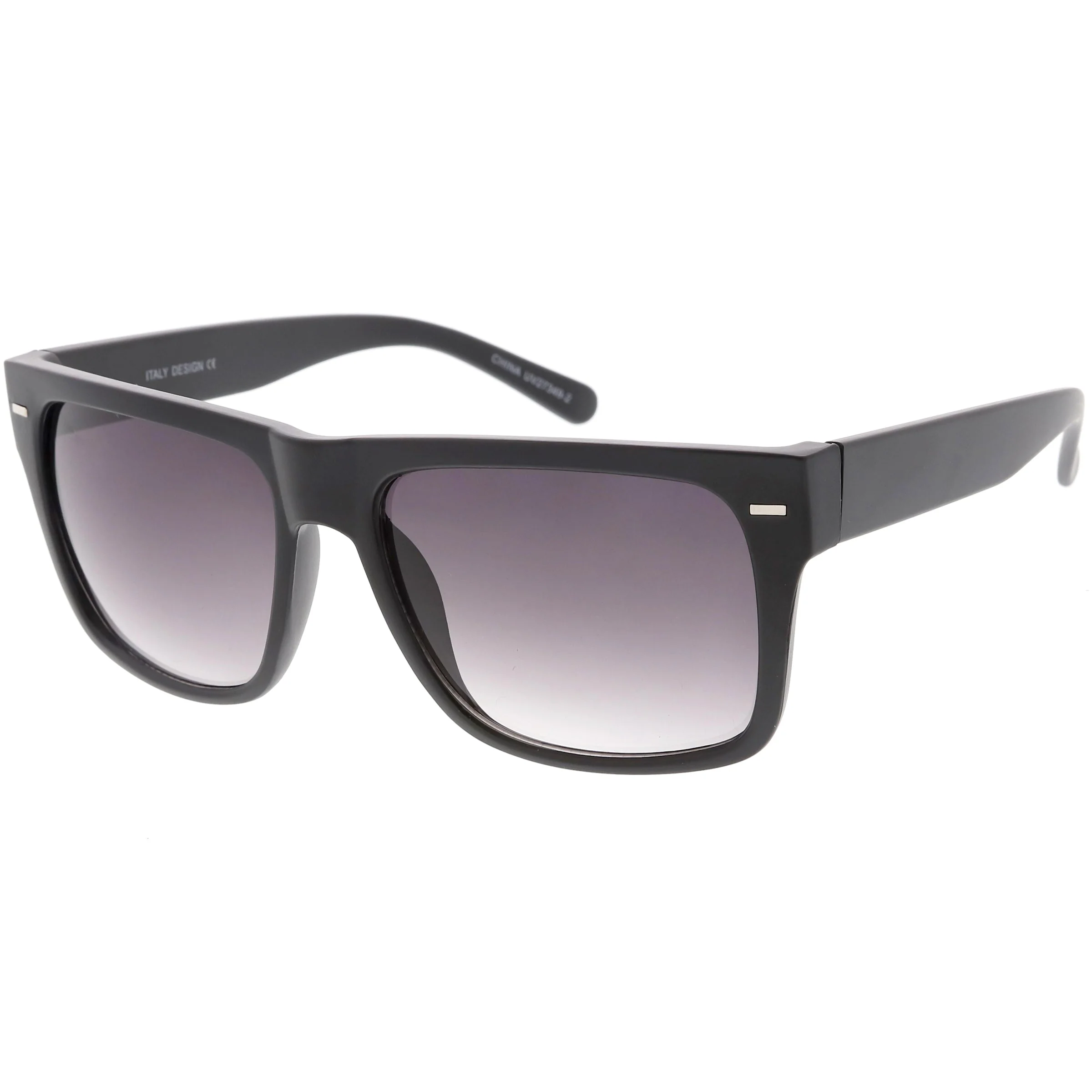 zeroUV Retro Square Neutral Colored Lens Horn Rimmed Sunglasses C785 - Image 8