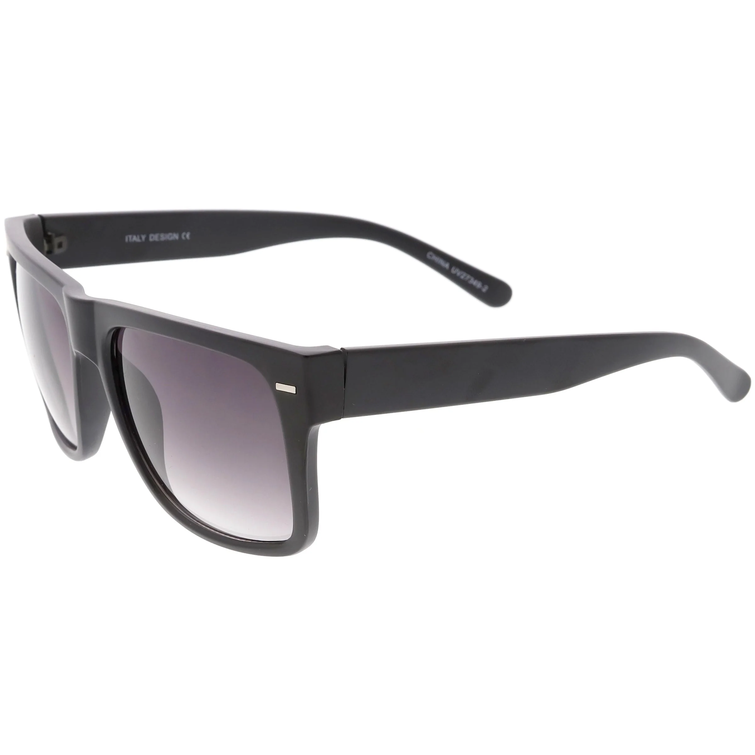 zeroUV Retro Square Neutral Colored Lens Horn Rimmed Sunglasses C785 - Image 9