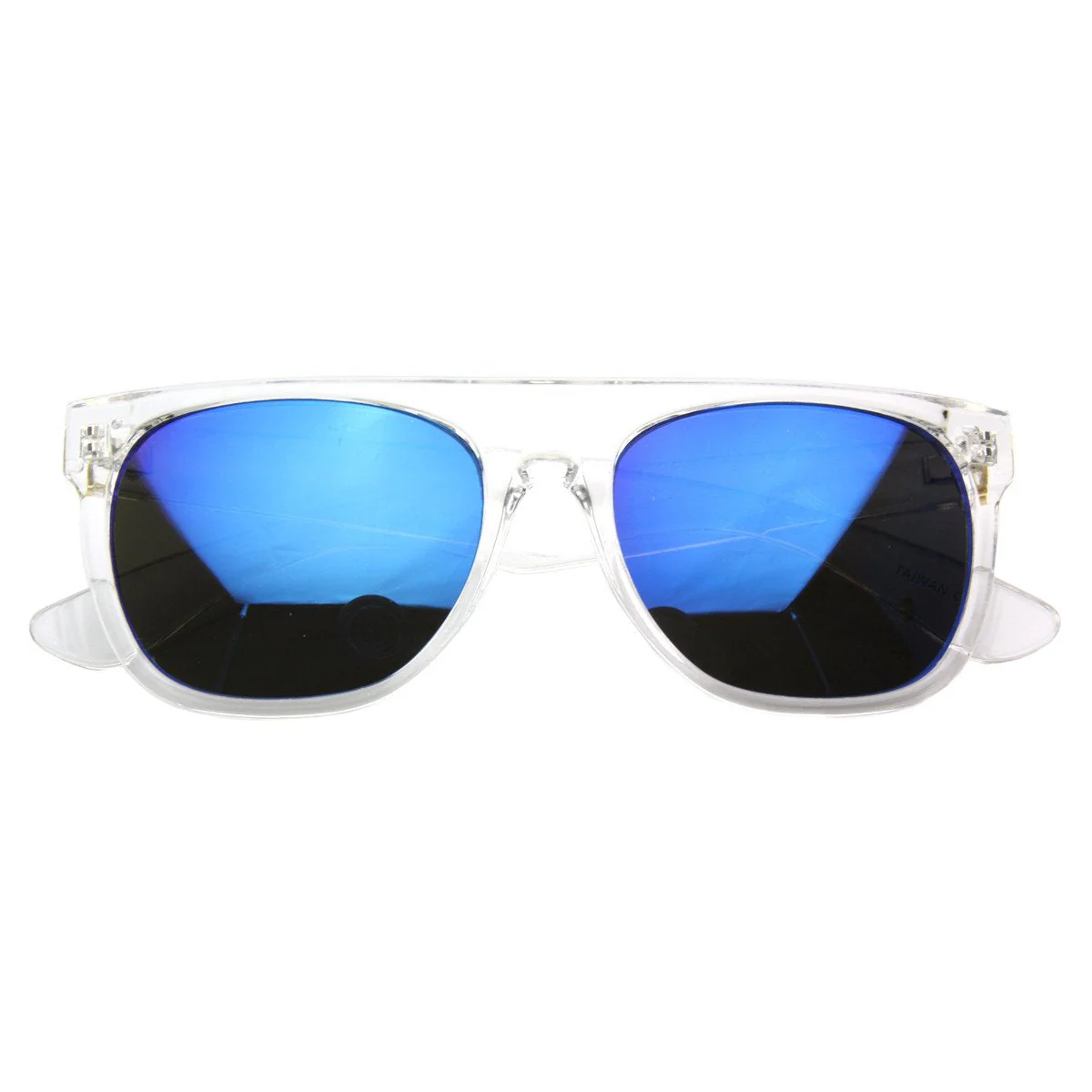 zeroUV Retro Super Flat Top Flash Mirrored Lens Sunglasses 8090 - Image 10