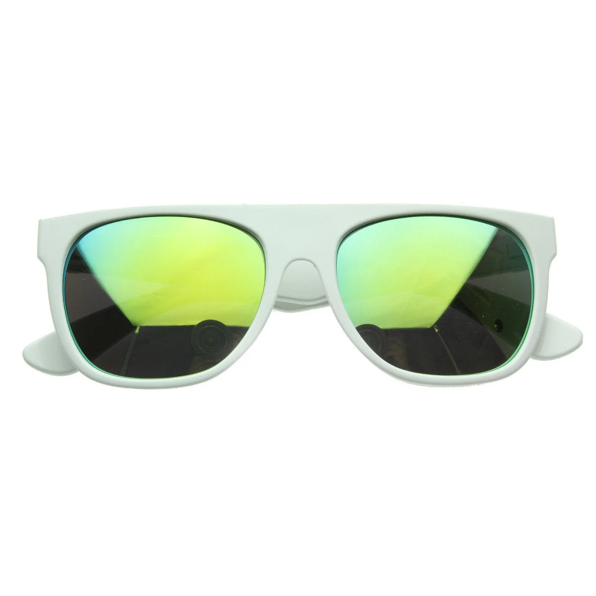 zeroUV Retro Super Flat Top Flash Mirrored Lens Sunglasses 8090 - Image 11