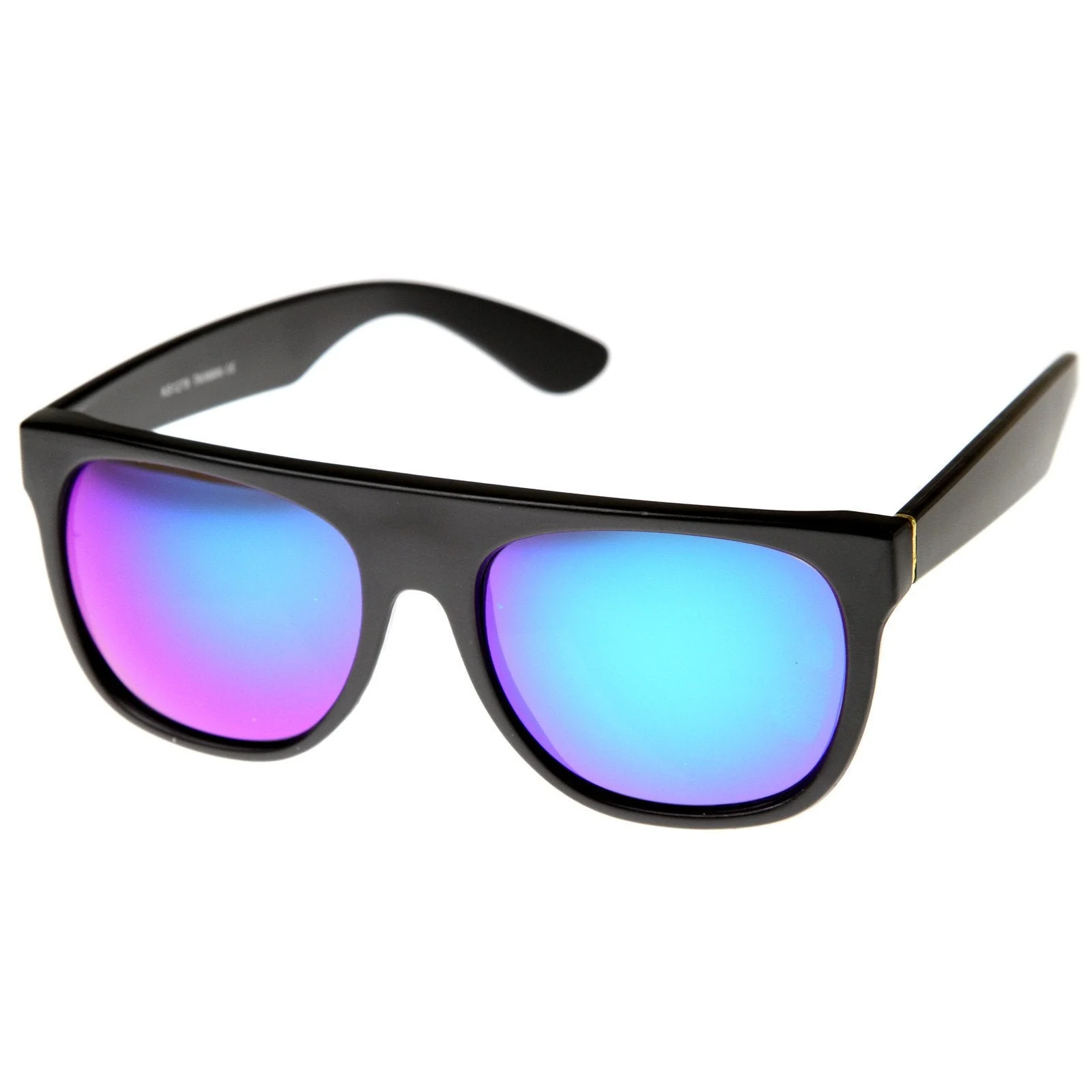 zeroUV Retro Super Flat Top Flash Mirrored Lens Sunglasses 8090 - Image 7
