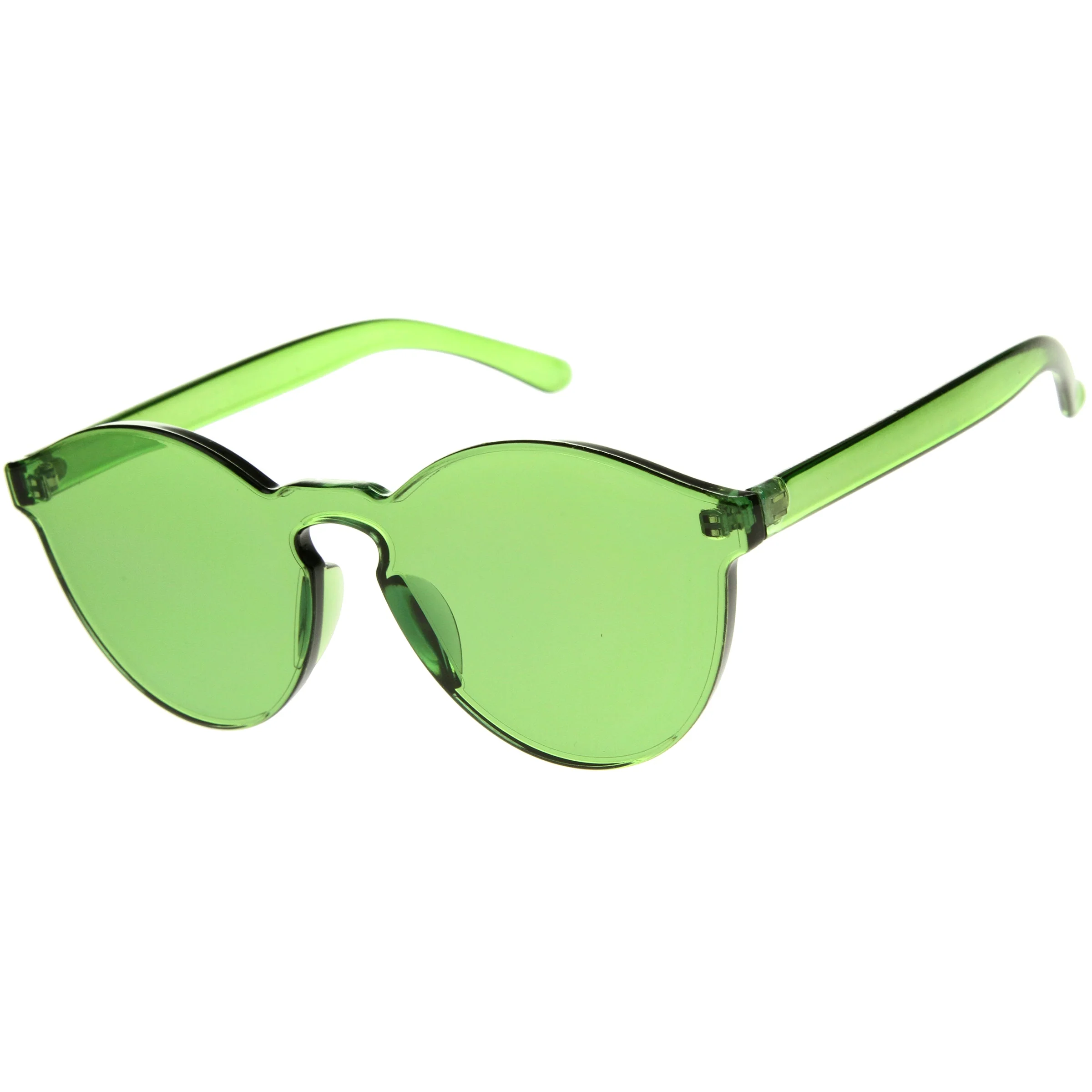 zeroUV Rimless Monoblock Cut PC Color Lens Rimless Sunglasses A368 - Image 22