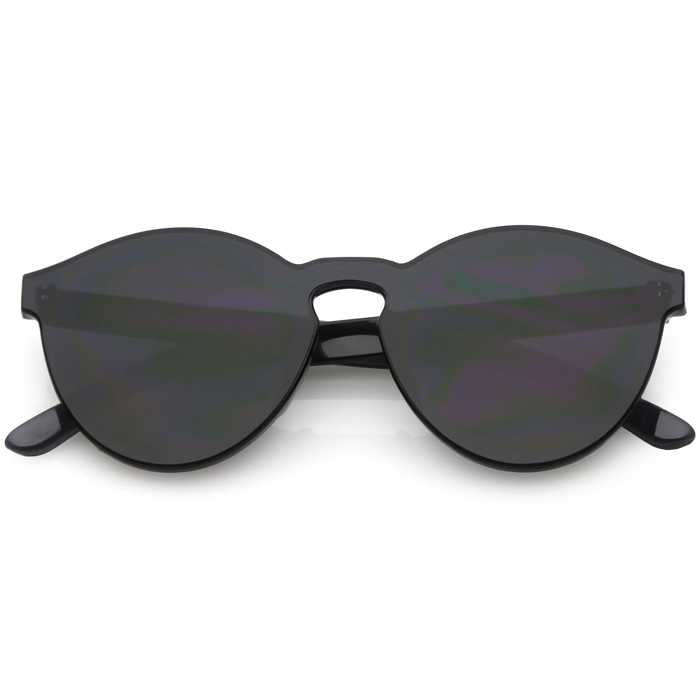 zeroUV Rimless Monoblock Cut PC Color Lens Rimless Sunglasses A368 - Image 29
