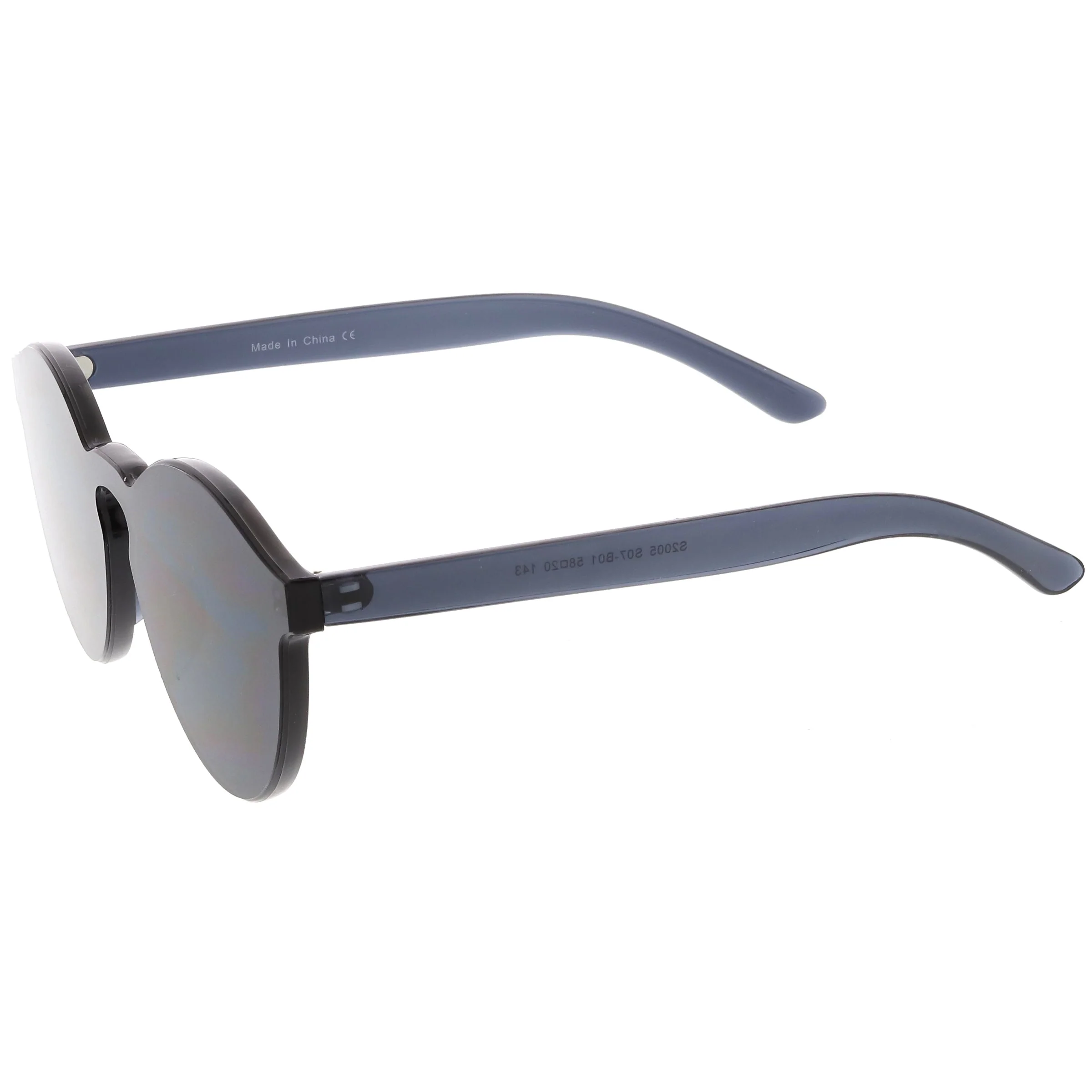 zeroUV Rimless Monoblock Cut PC Color Lens Rimless Sunglasses A368 - Image 31
