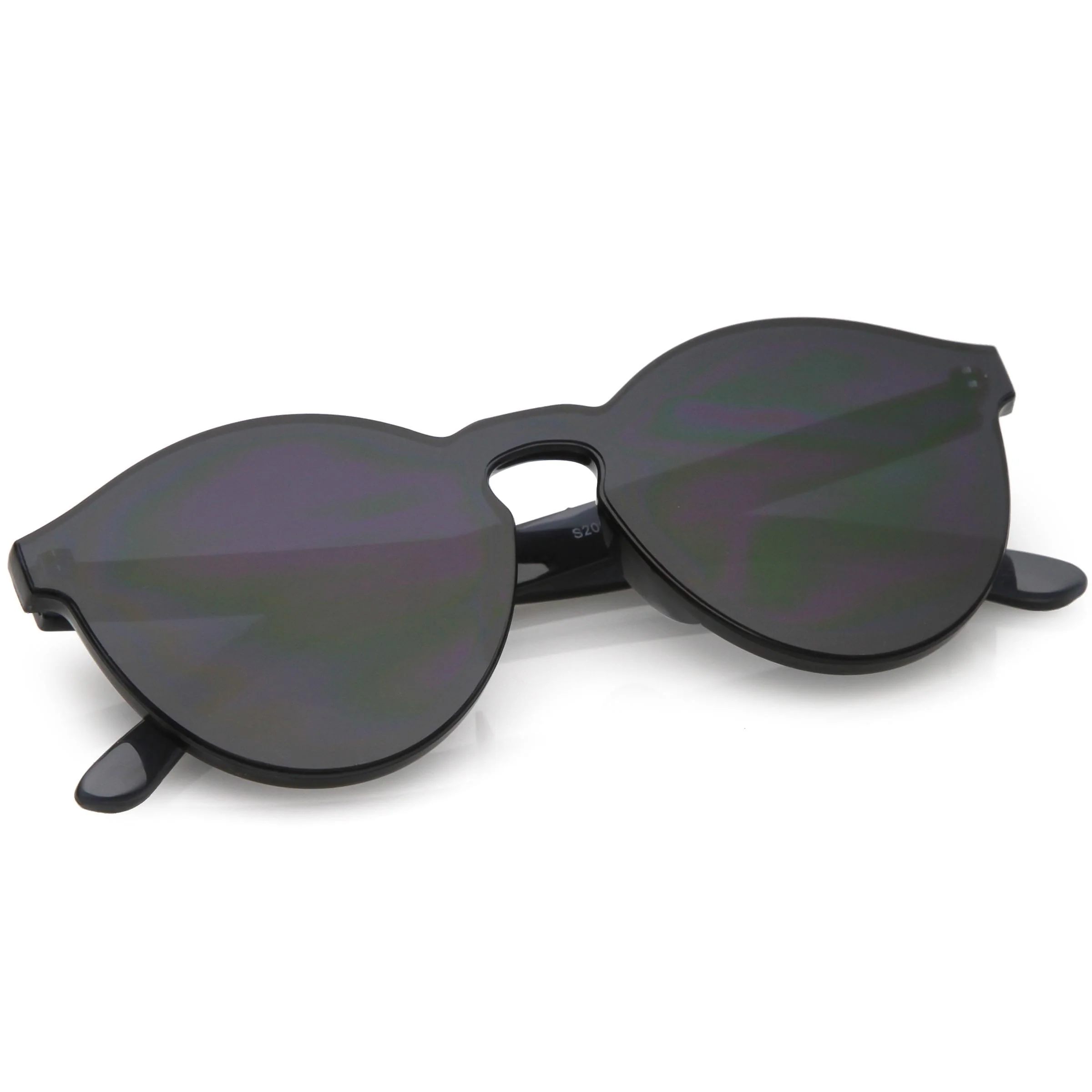 zeroUV Rimless Monoblock Cut PC Color Lens Rimless Sunglasses A368 - Image 32