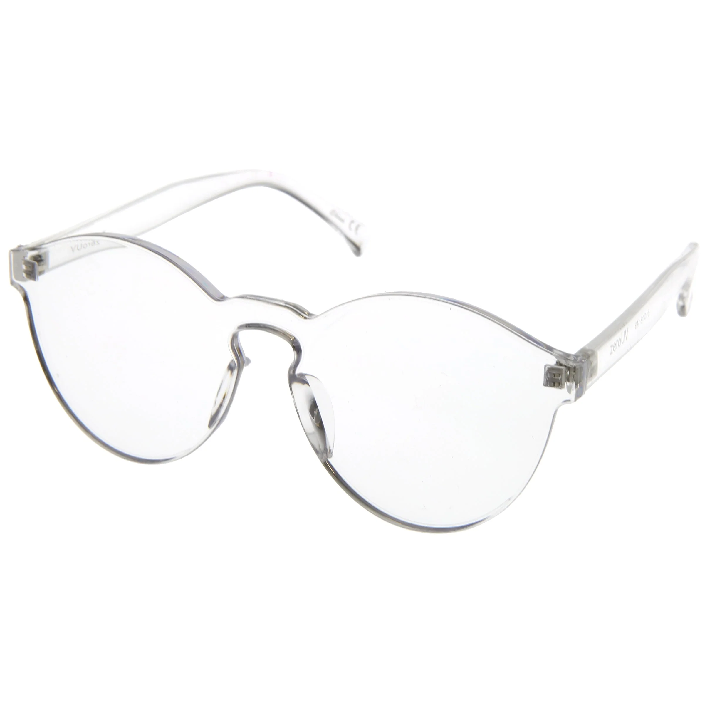 zeroUV Rimless Monoblock Cut PC Color Lens Rimless Sunglasses A368 - Image 34