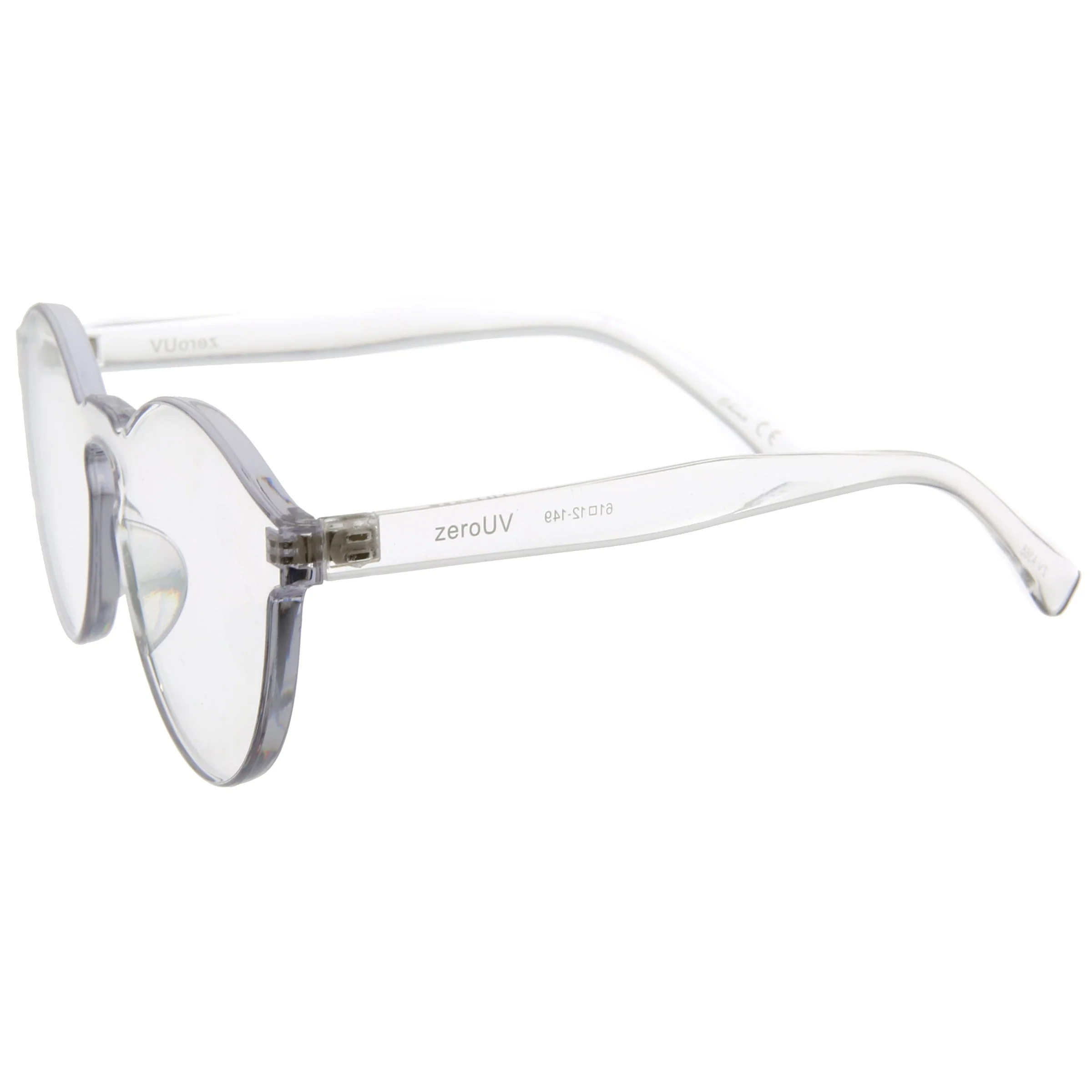 zeroUV Rimless Monoblock Cut PC Color Lens Rimless Sunglasses A368 - Image 35