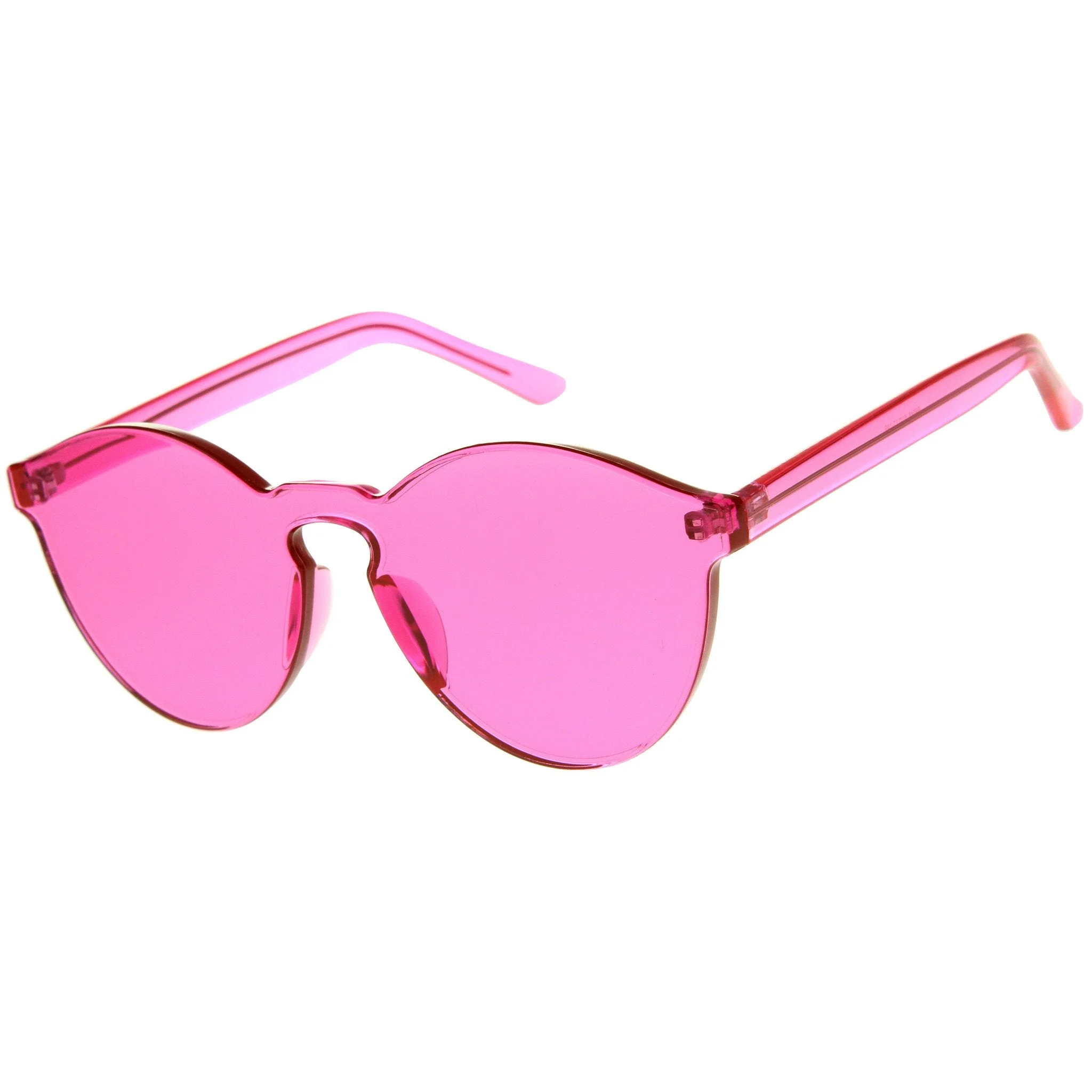 zeroUV Rimless Monoblock Cut PC Color Lens Rimless Sunglasses A368 - Image 9