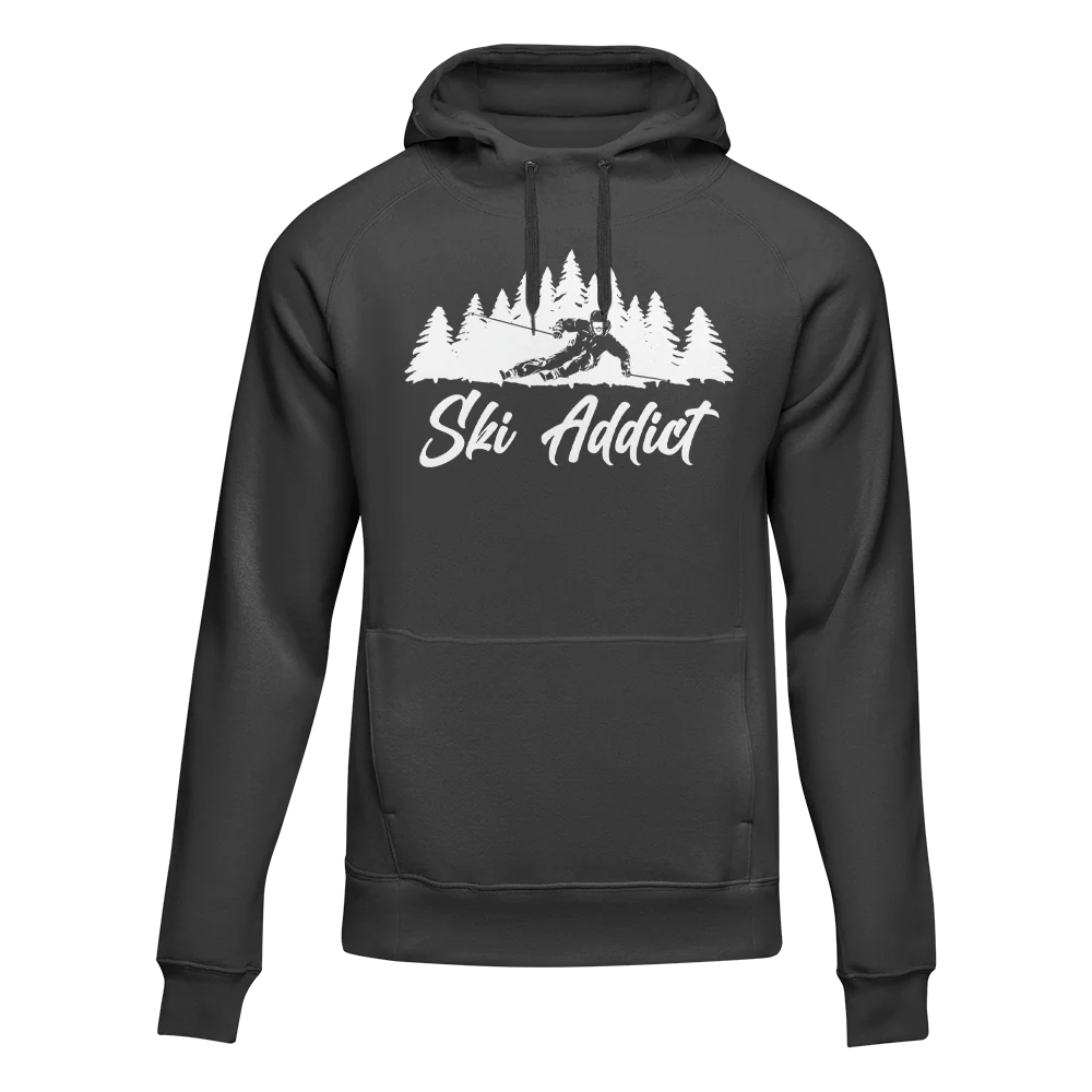 Outdoorzees Ski Addict Adult Fleece Hoodie