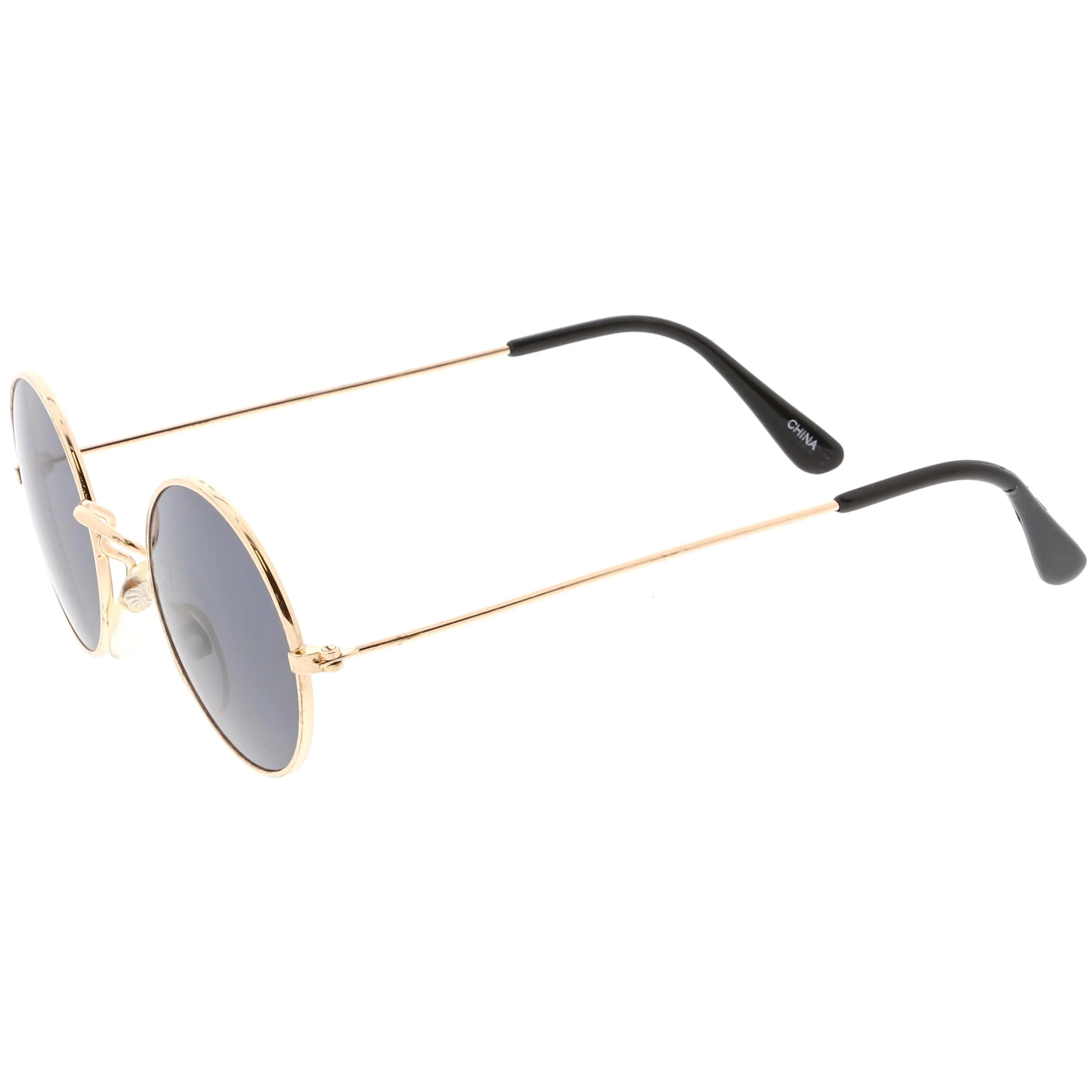 zeroUV Small Round Dapper True Vintage Metal Sunglasses C669 - Image 4