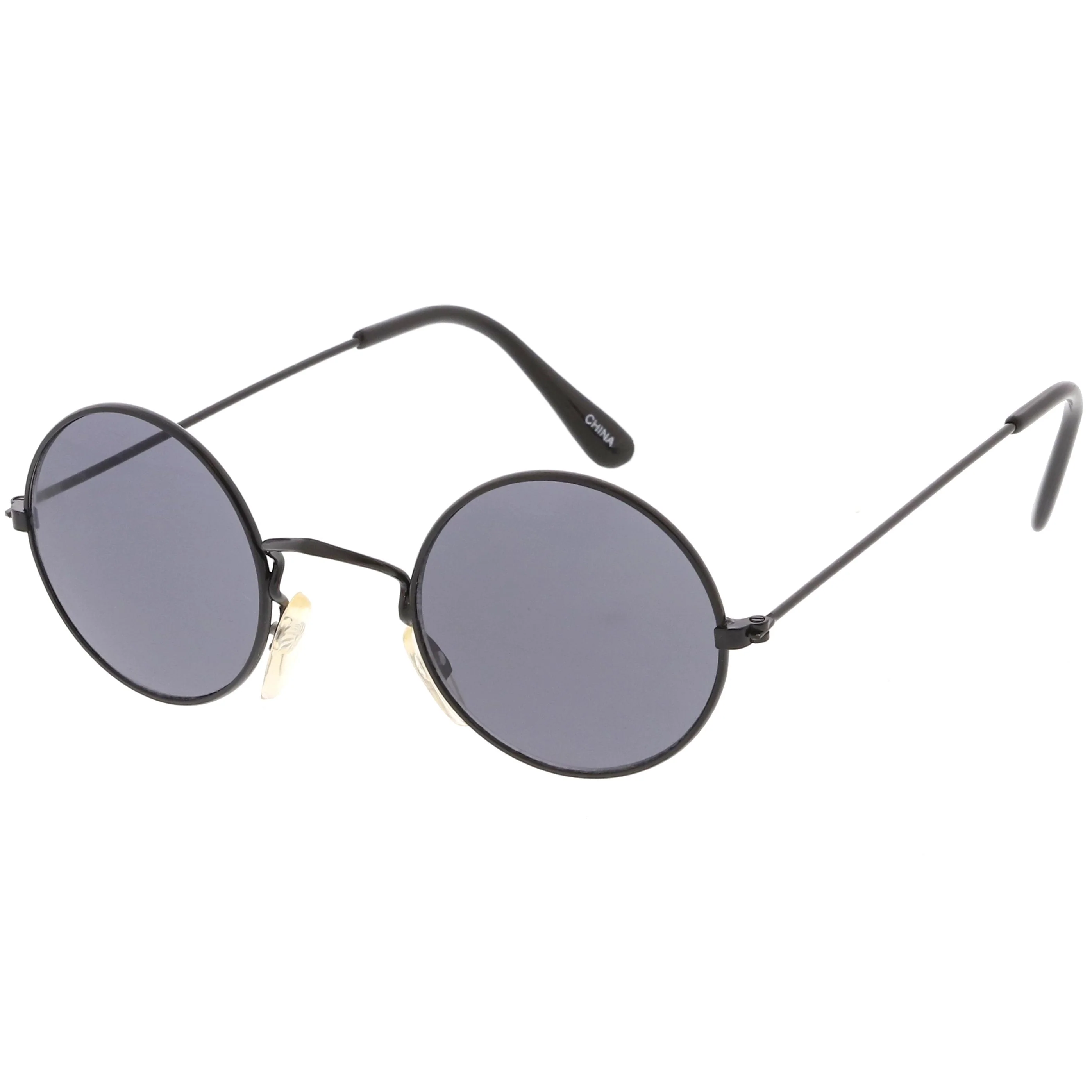 zeroUV Small Round Dapper True Vintage Metal Sunglasses C669 - Image 7