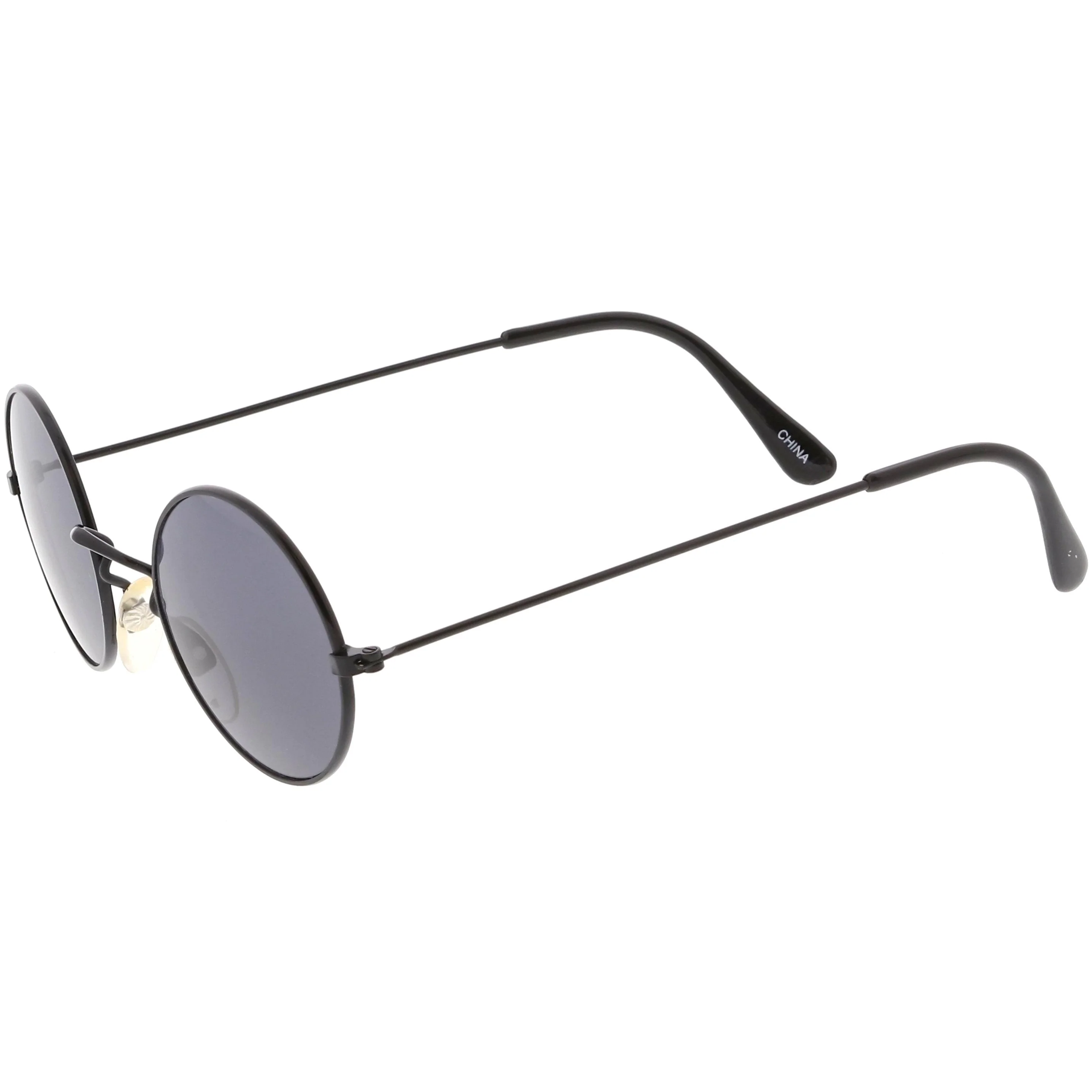 zeroUV Small Round Dapper True Vintage Metal Sunglasses C669 - Image 8