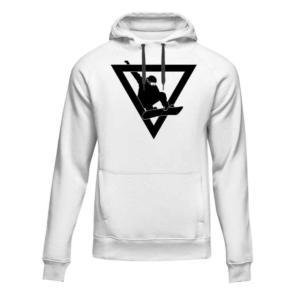 Outdoorzees Snowboarder Geometry Adult Fleece Hoodie - Image 2