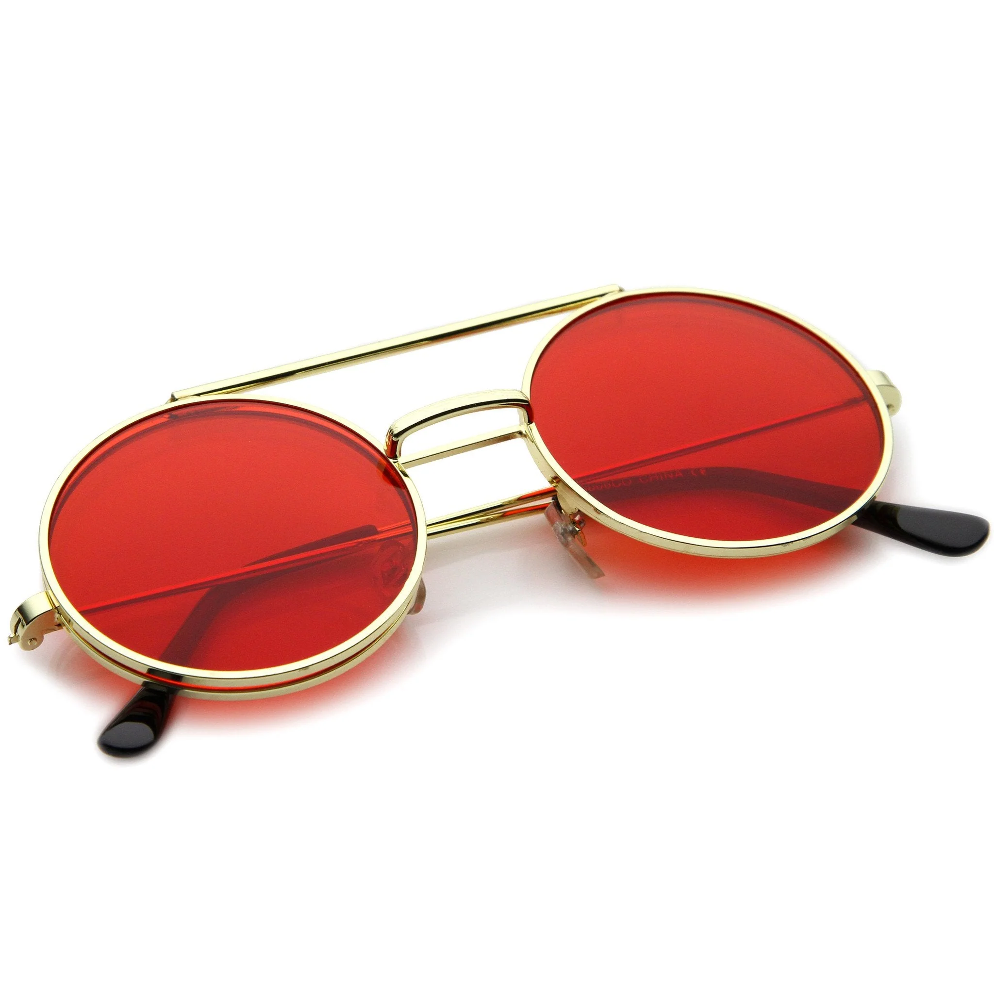 zeroUV Steampunk Vintage Circle Round Flip Up Vintage Sunglasses 8793 - Image 10