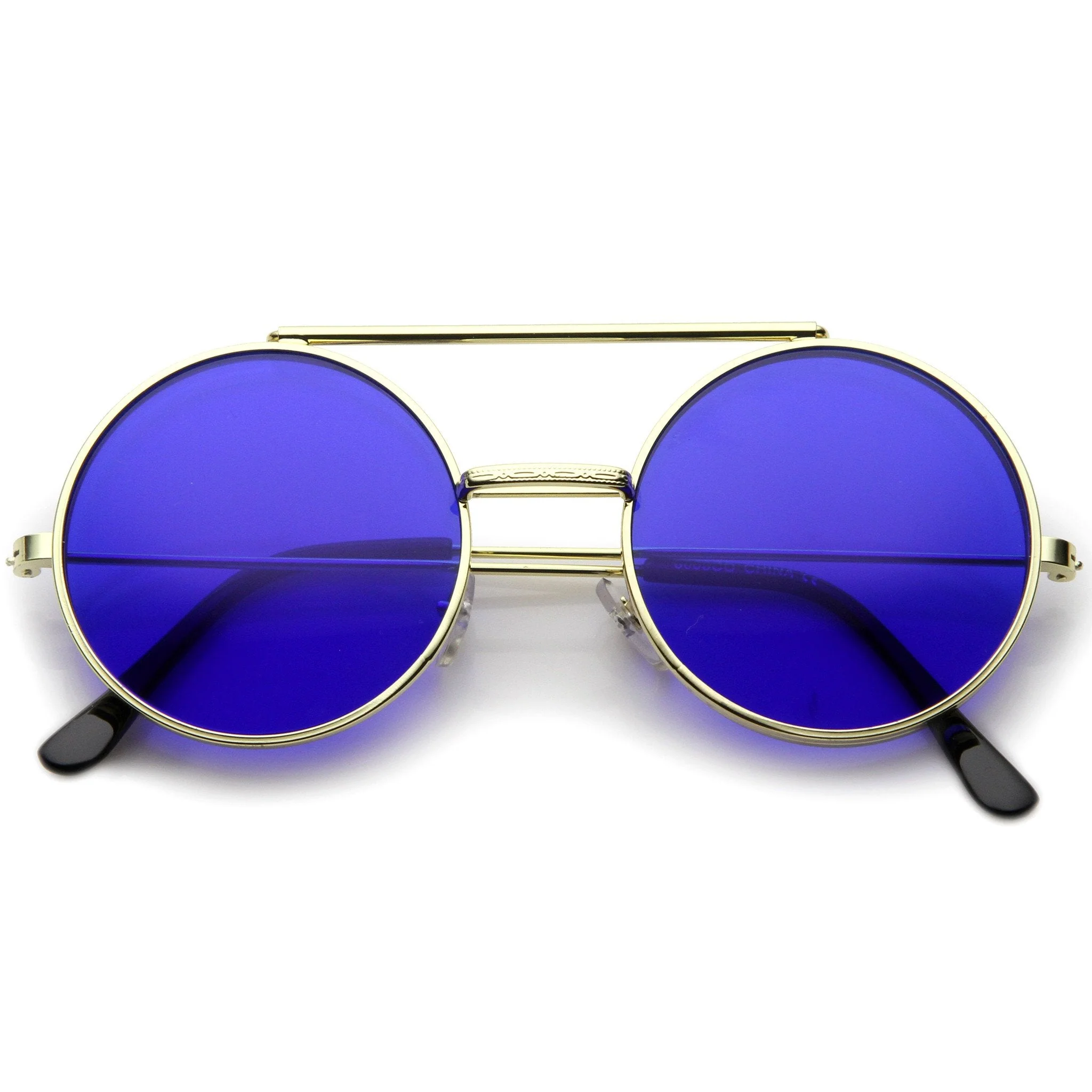zeroUV Steampunk Vintage Circle Round Flip Up Vintage Sunglasses 8793 - Image 11
