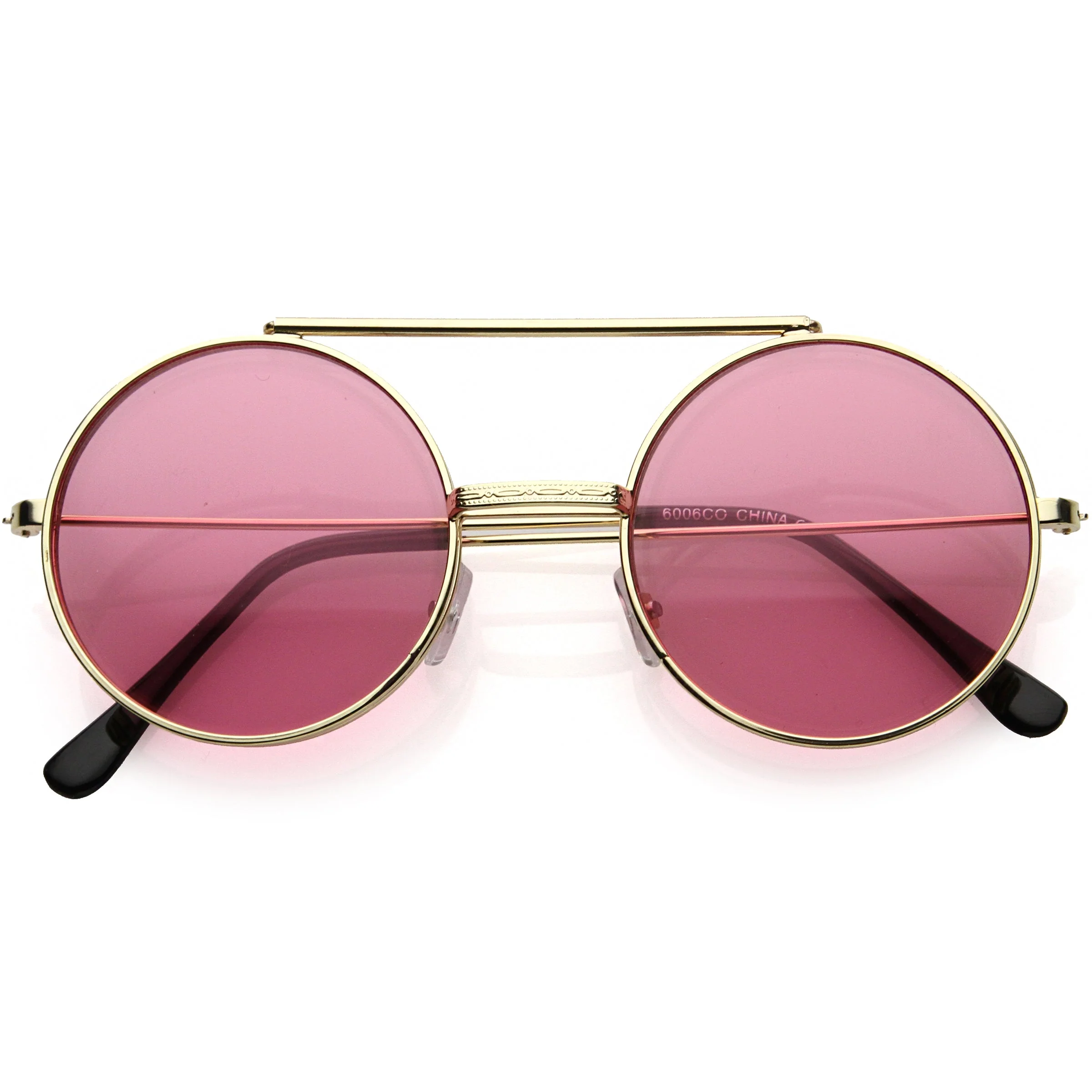 zeroUV Steampunk Vintage Circle Round Flip Up Vintage Sunglasses 8793 - Image 17