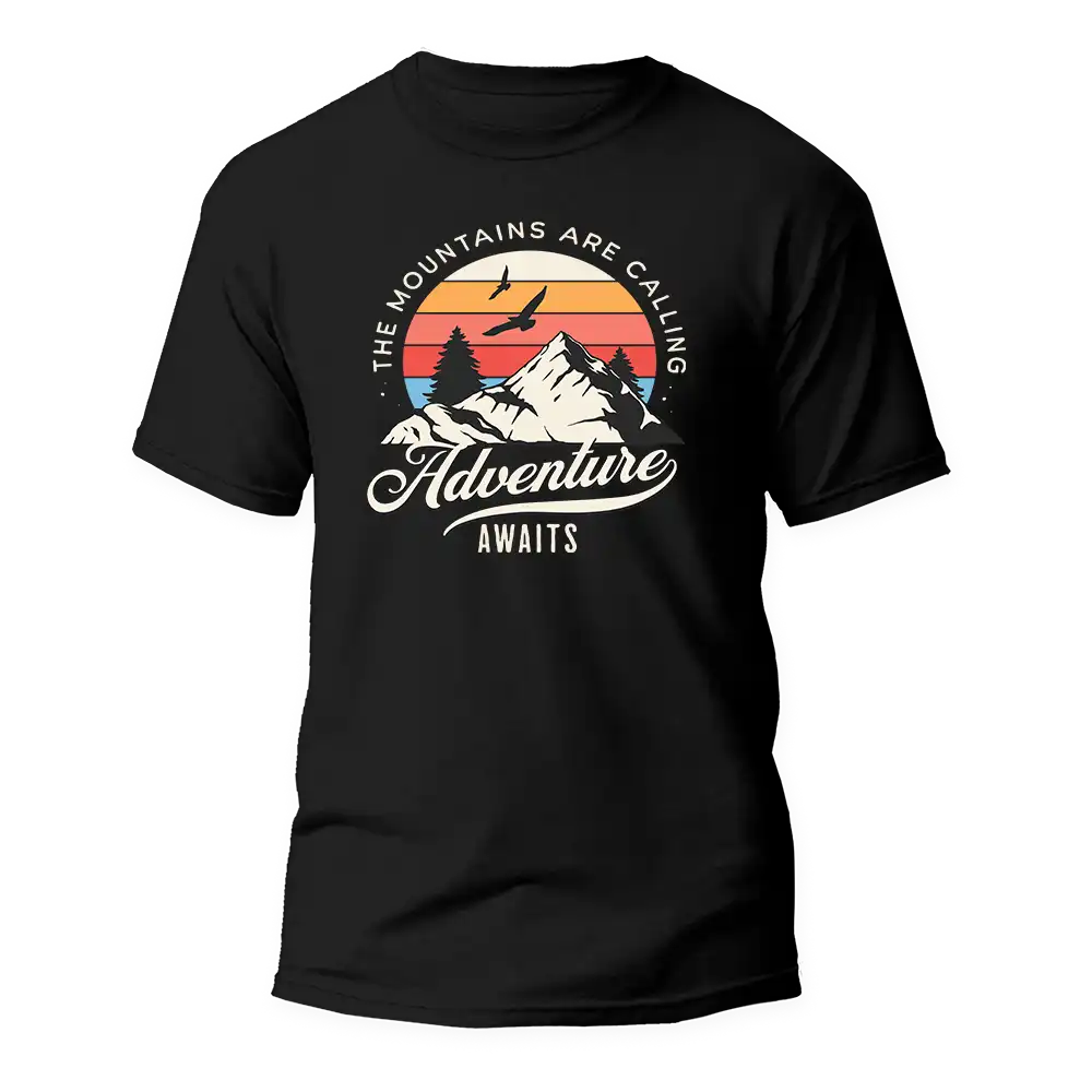 Outdoorzees The Mountains Are Calling Man T-Shirt - Image 4