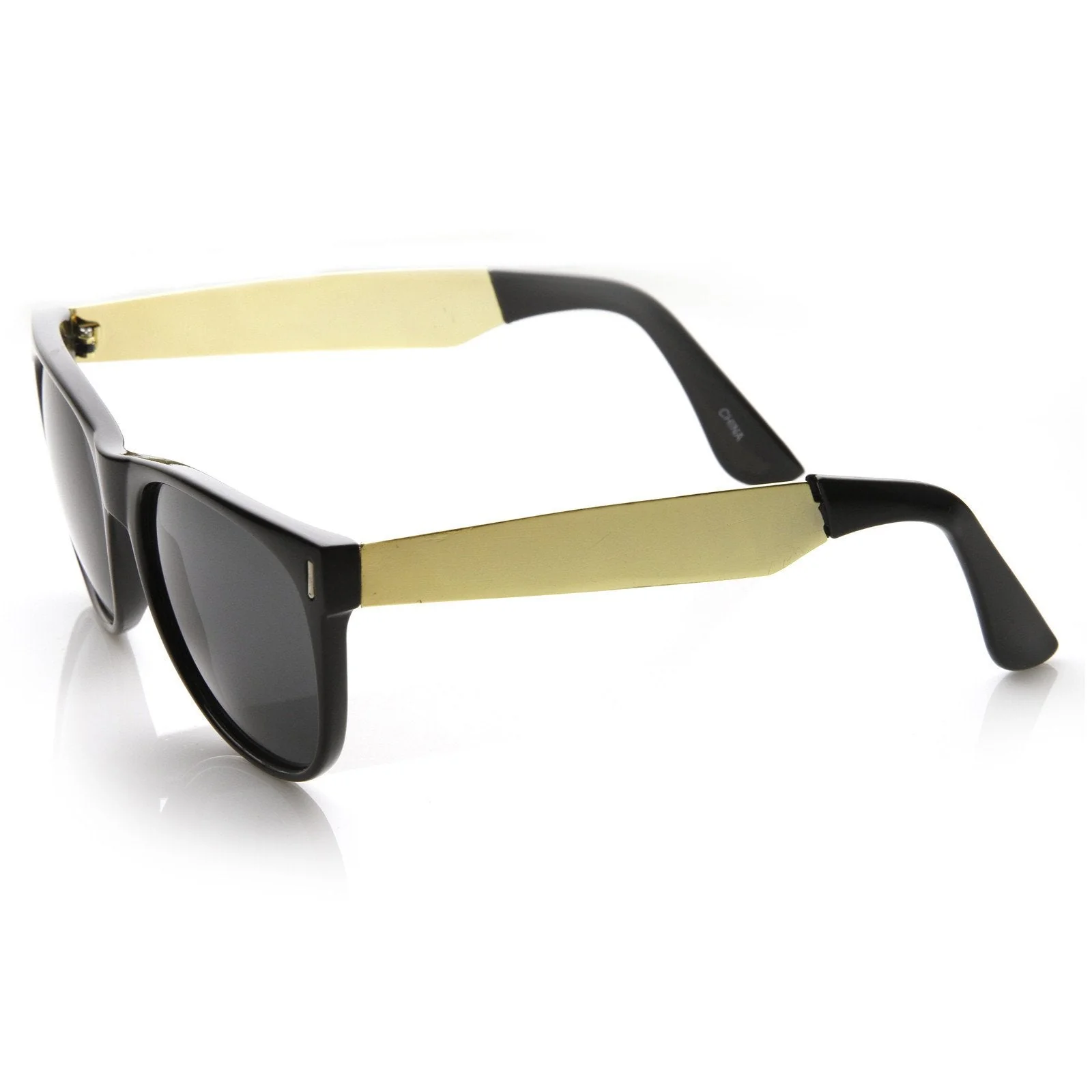 zeroUV Trendy Indie Hipster Super Retro Metal Arm Horned Rim Sunglasses 8687 - Image 5