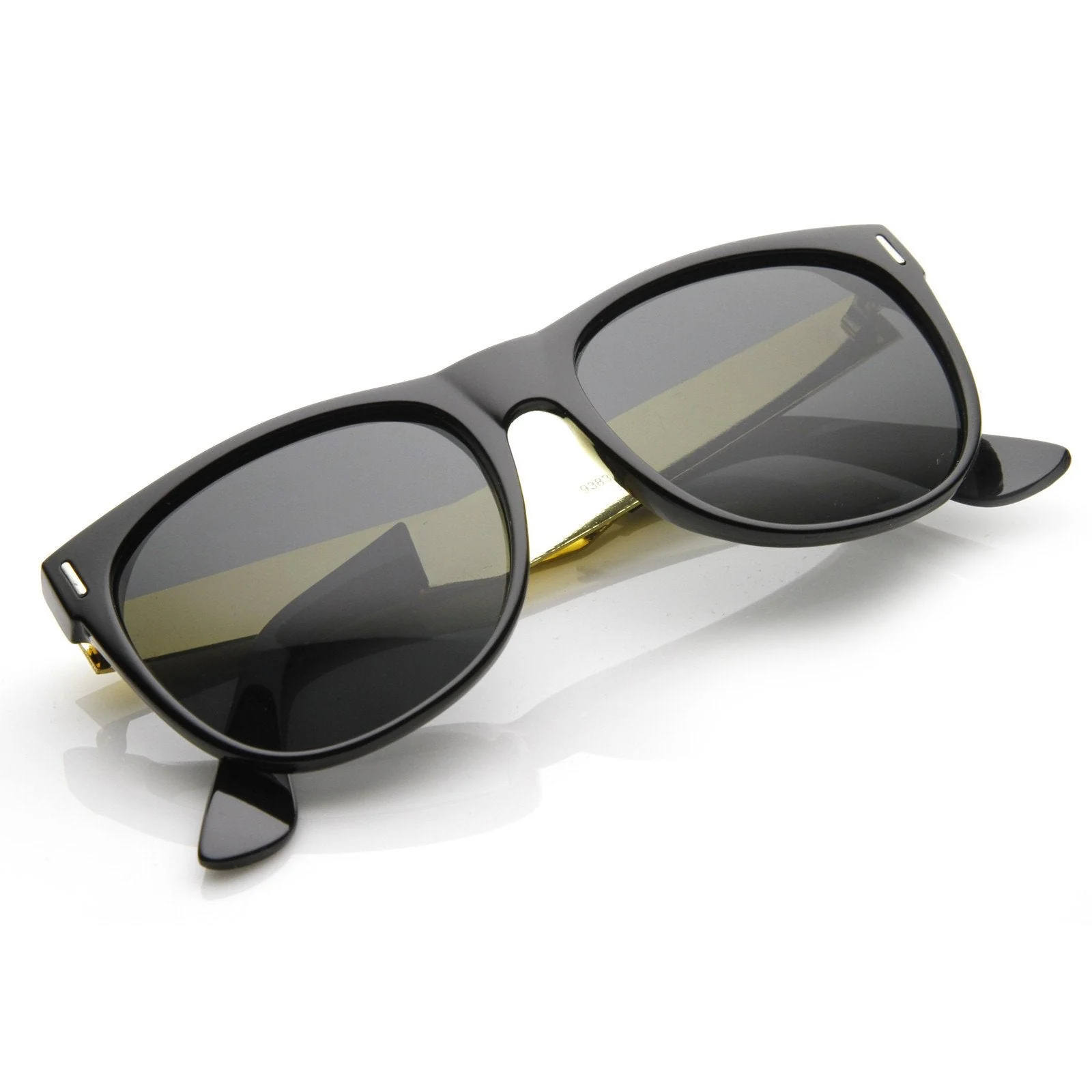 zeroUV Trendy Indie Hipster Super Retro Metal Arm Horned Rim Sunglasses 8687 - Image 6
