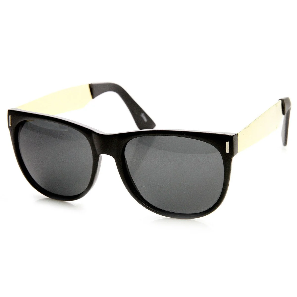 zeroUV Trendy Indie Hipster Super Retro Metal Arm Horned Rim Sunglasses 8687 - Image 8