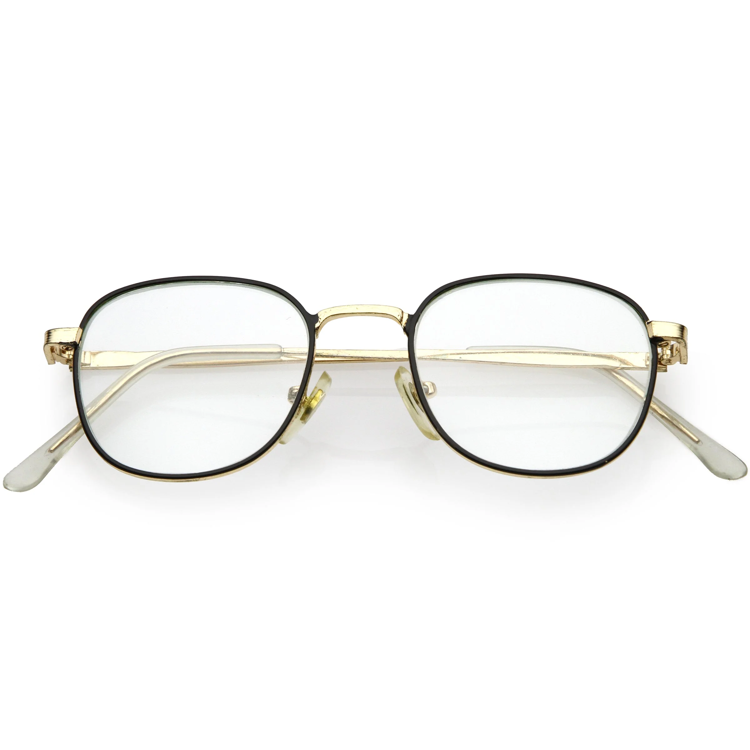 zeroUV True Vintage Dapper Square Clear Lens Glasses C718