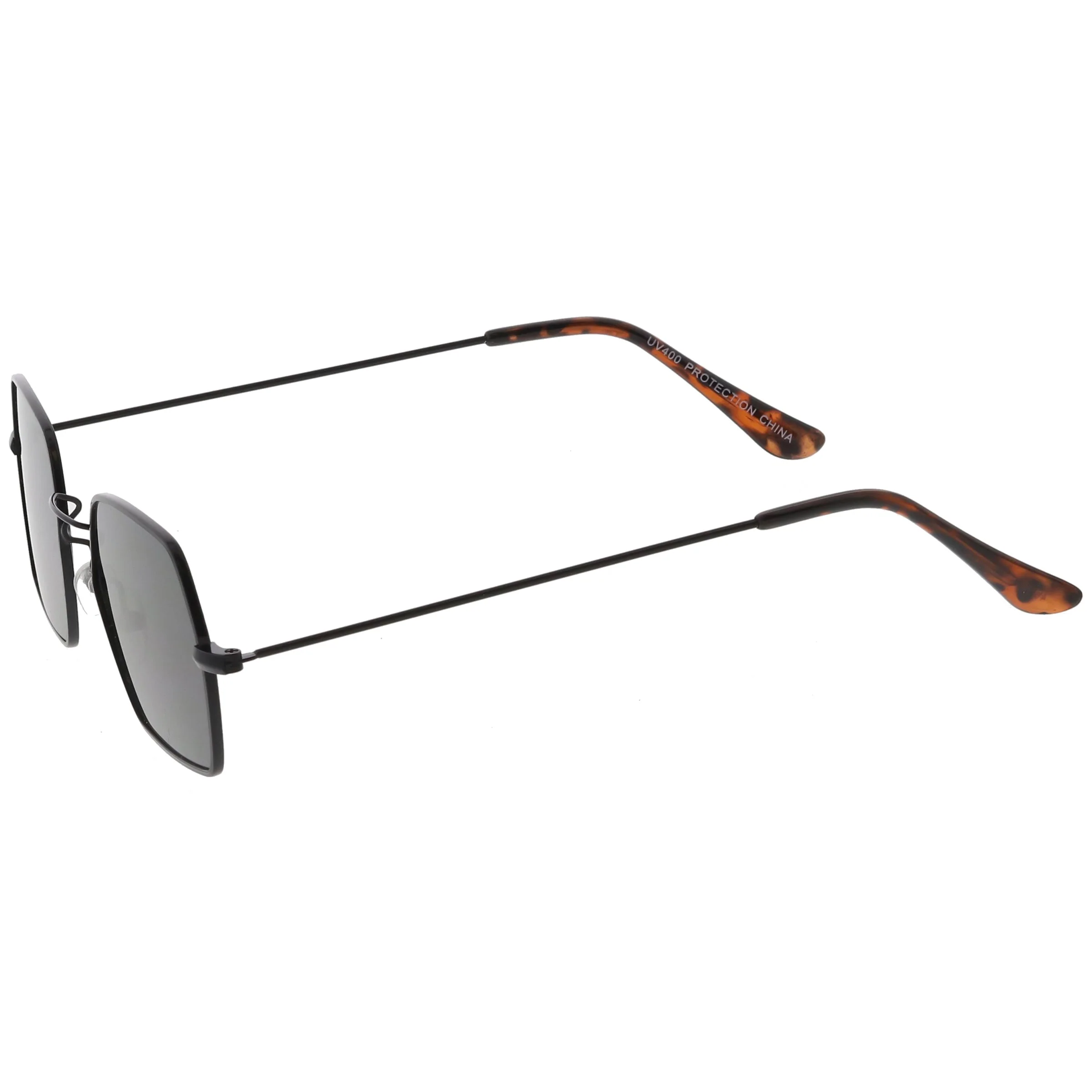 zeroUV Ultra Slim Metal Hexagon Geometric Sunglasses C633 - Image 10