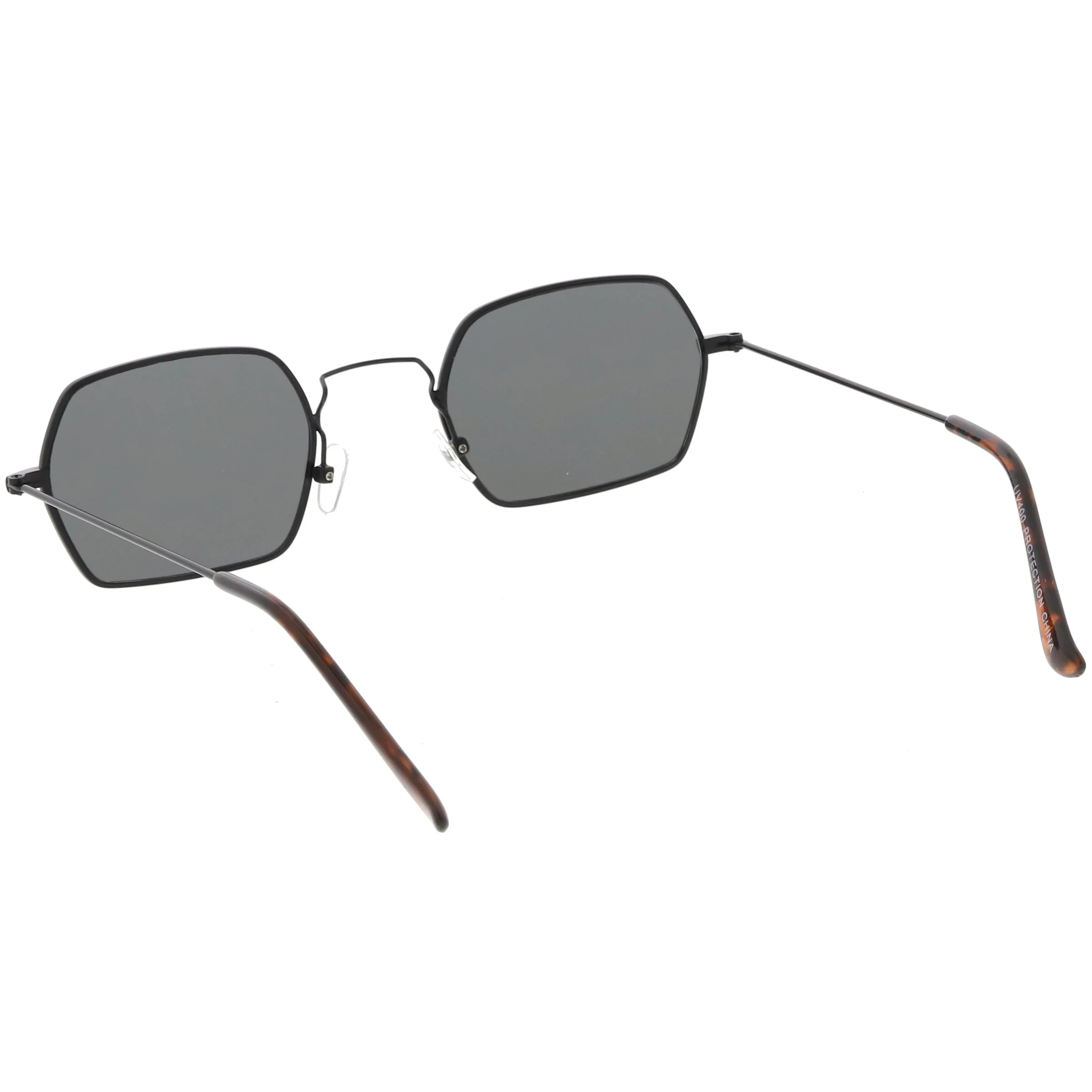 zeroUV Ultra Slim Metal Hexagon Geometric Sunglasses C633 - Image 11