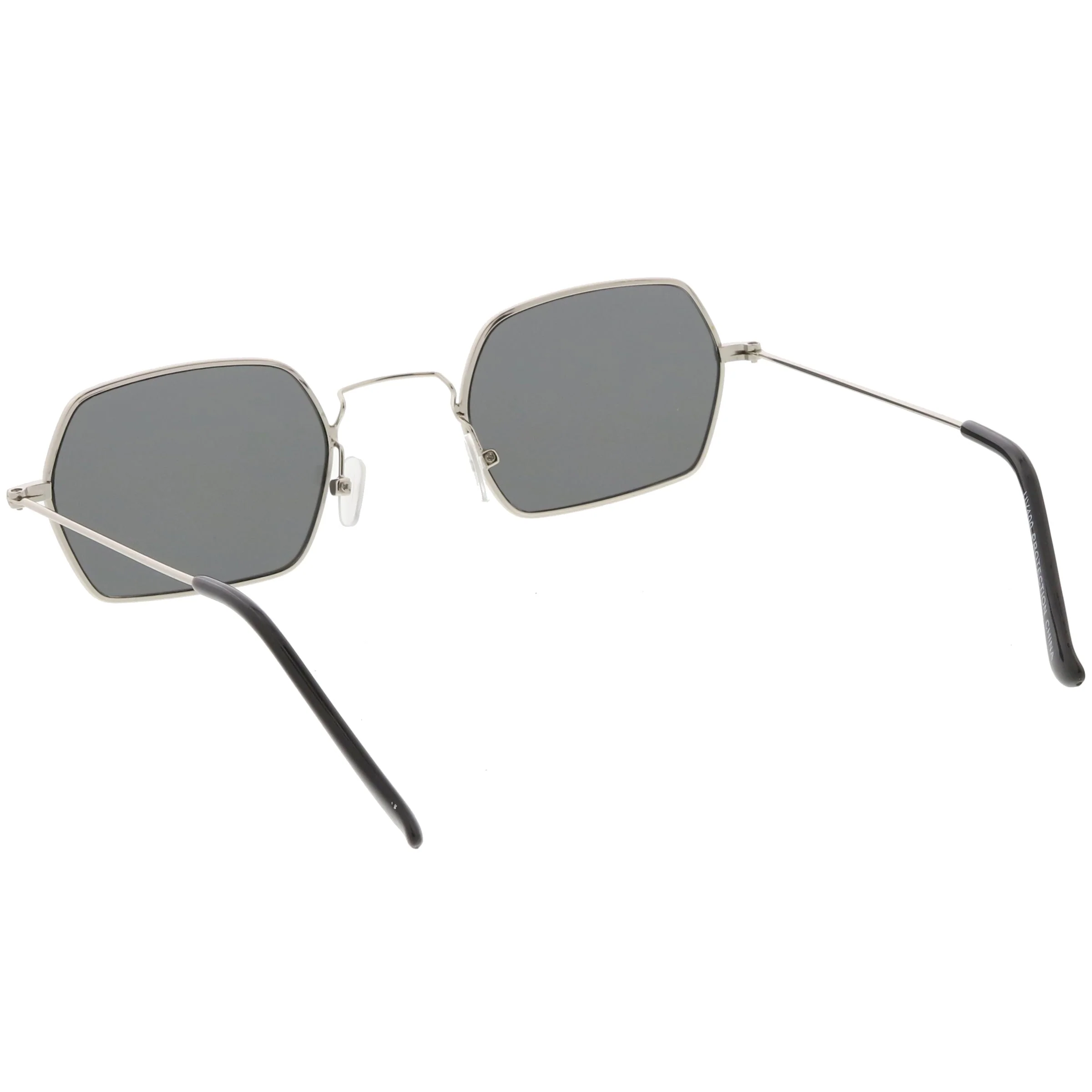 zeroUV Ultra Slim Metal Hexagon Geometric Sunglasses C633 - Image 15