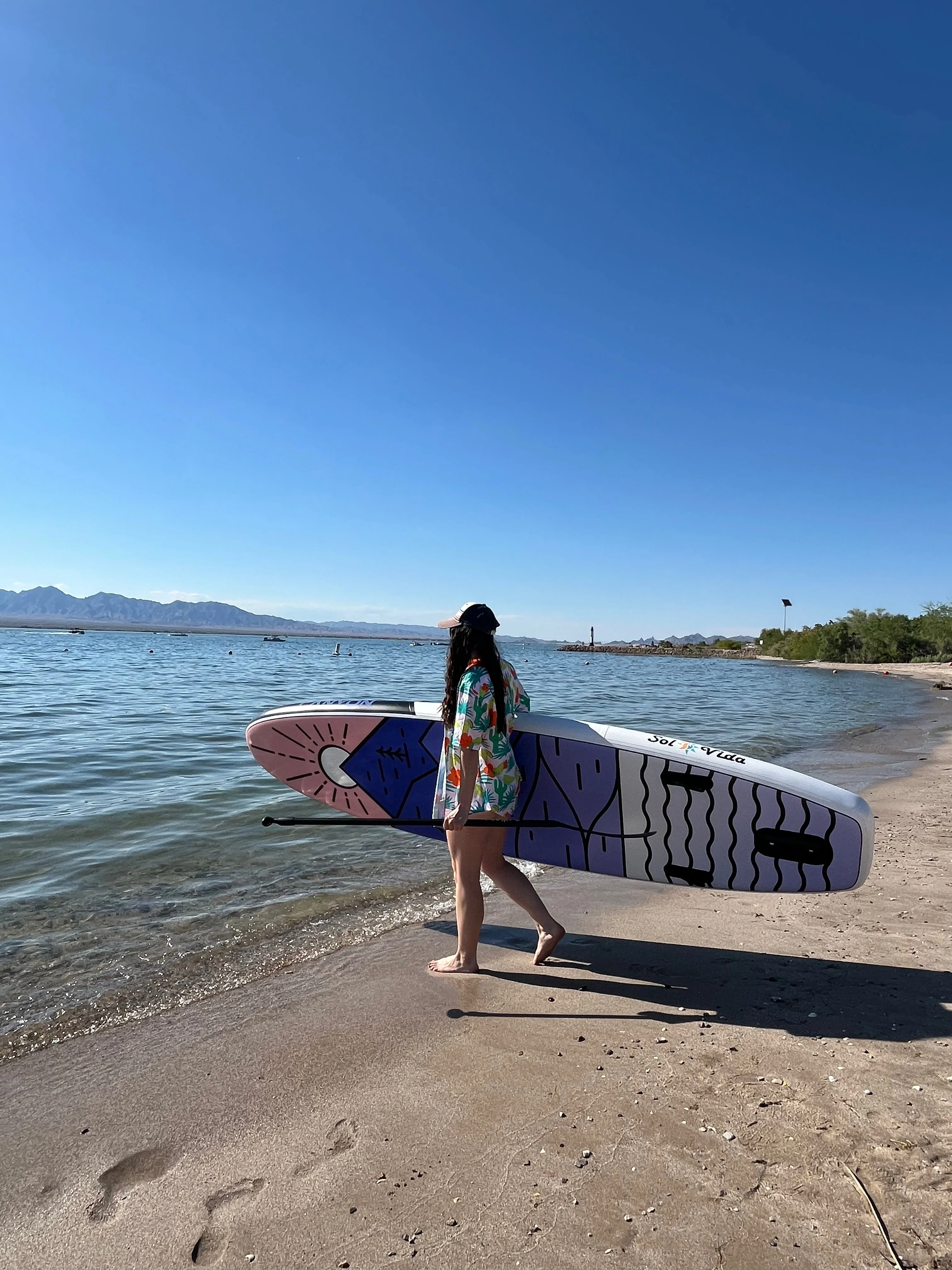 SolVida VidaGlide Canyon Pack: 10' 6'' Inflatable Paddle Board + Paddle, Pump, Detachable Fin, & Carrying Case - Image 2