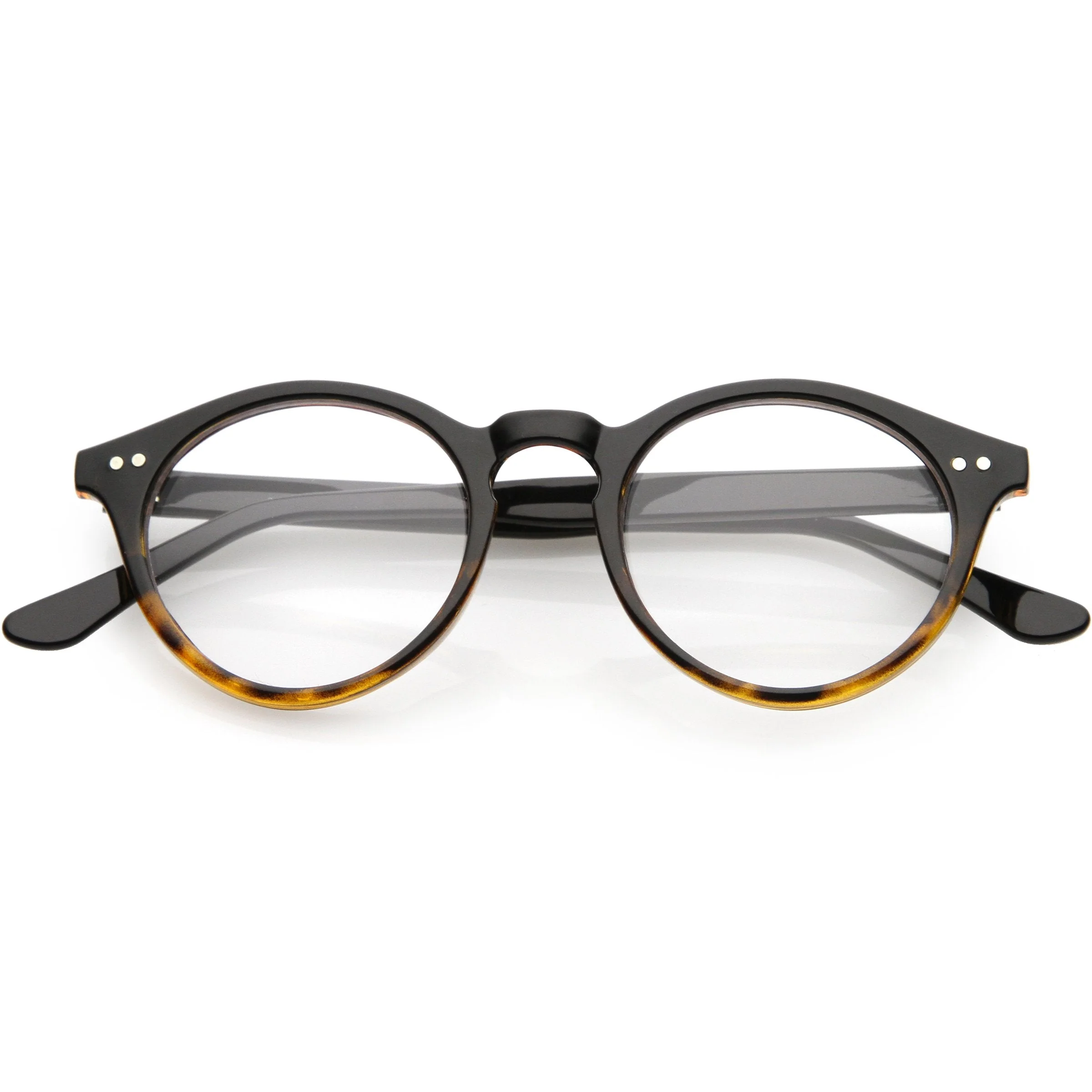 zeroUV Vintage European Clear Lens Small Round Glasses 8403 - Image 13