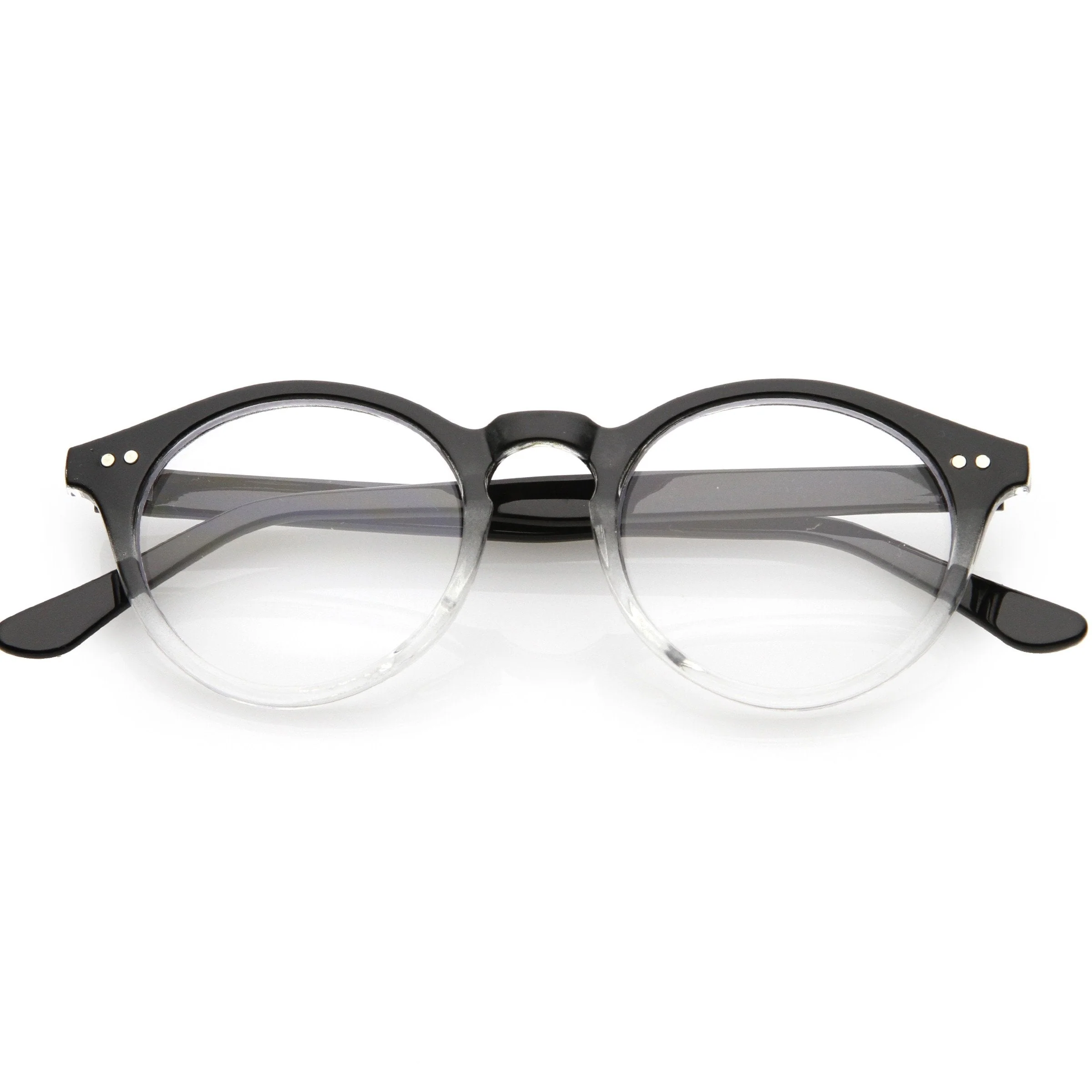 zeroUV Vintage European Clear Lens Small Round Glasses 8403 - Image 14