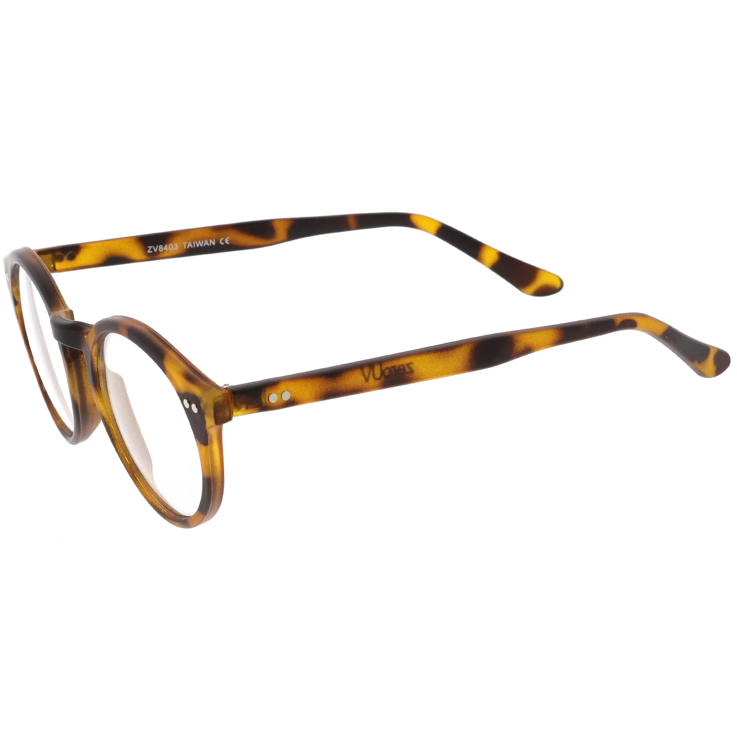 zeroUV Vintage European Clear Lens Small Round Glasses 8403 - Image 17