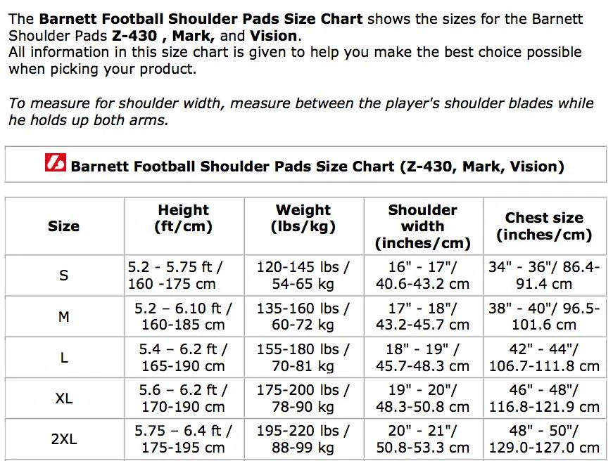 Barnett VISION III Football shoulder pad HB-FB-LB-TE-OL-DL - Image 5