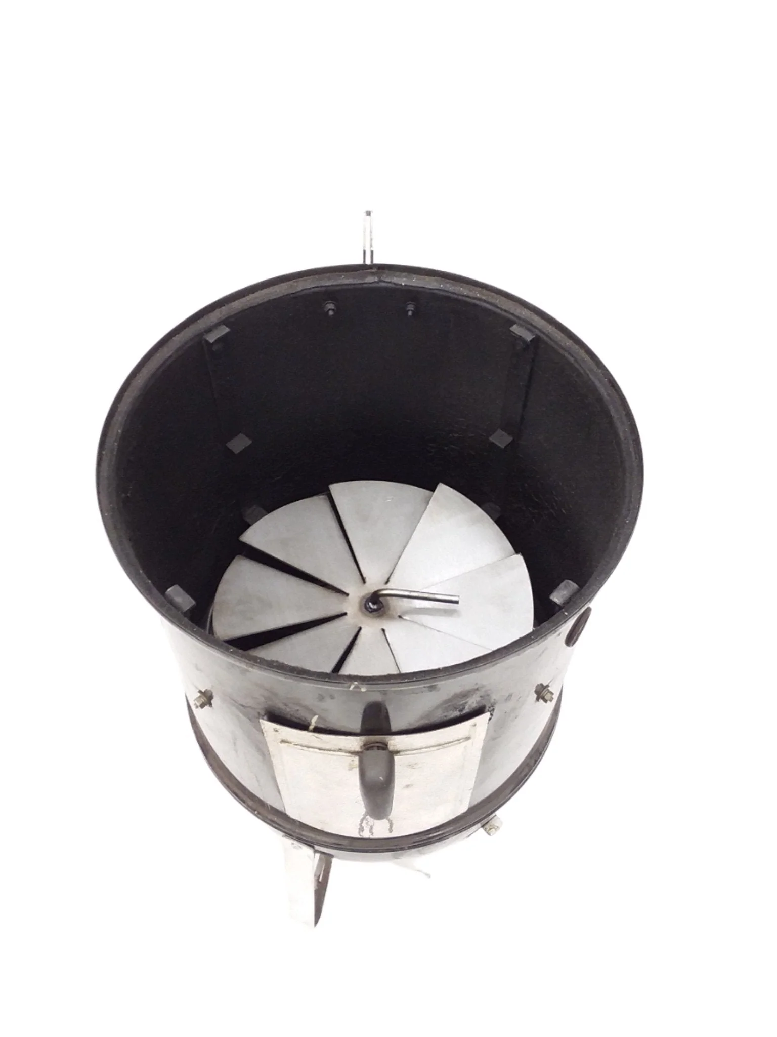 Hunsaker Vortex Charcoal Basket for WSM & Drum Cookers - Heavy Duty 14 Gauge Steel -Made in the USA - Promotes Even Cooking, Helps Prevent Burning - Round Design with Built-In Ash Plate - Image 2