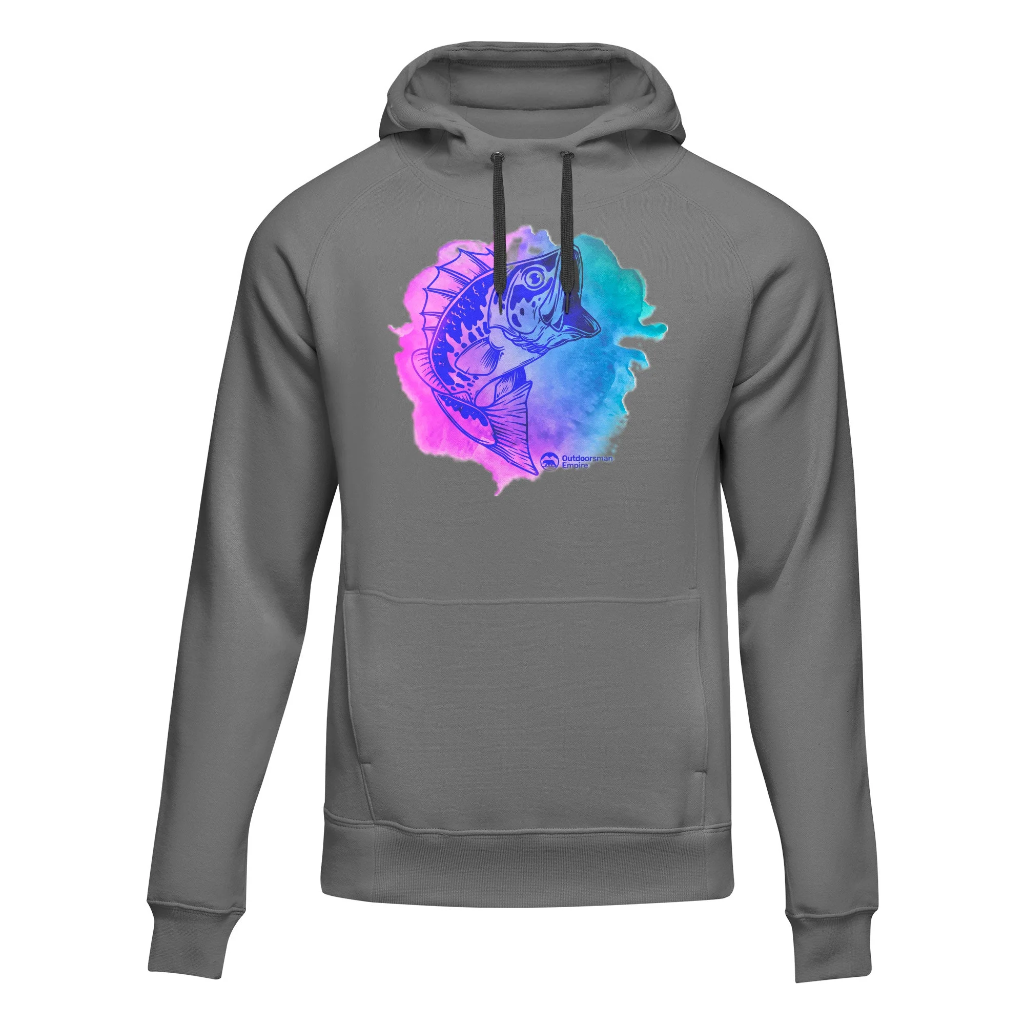 Outdoorzees Watercolor Fishing Unisex Hoodie - Image 3